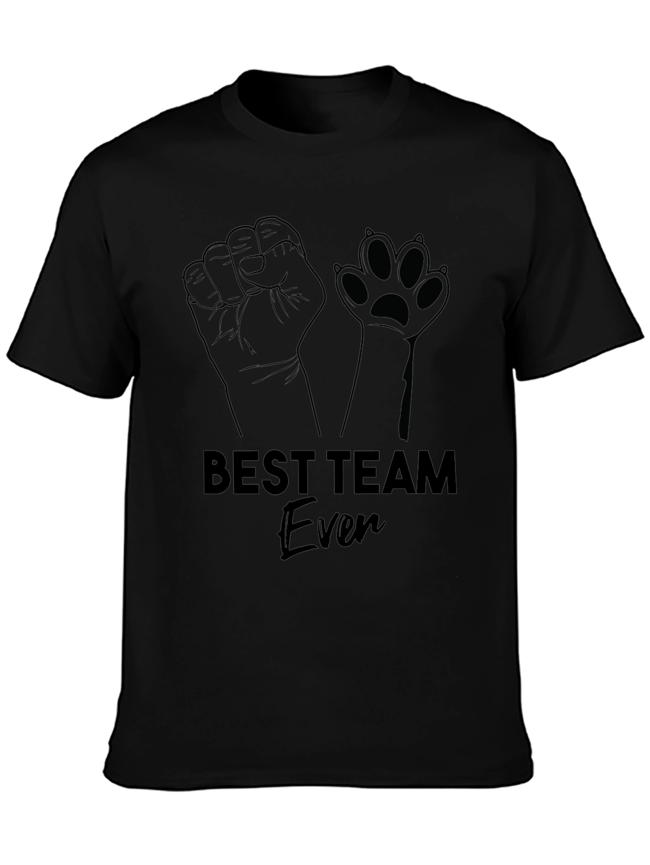 Camiseta Negra Best Team Ever Hombre
