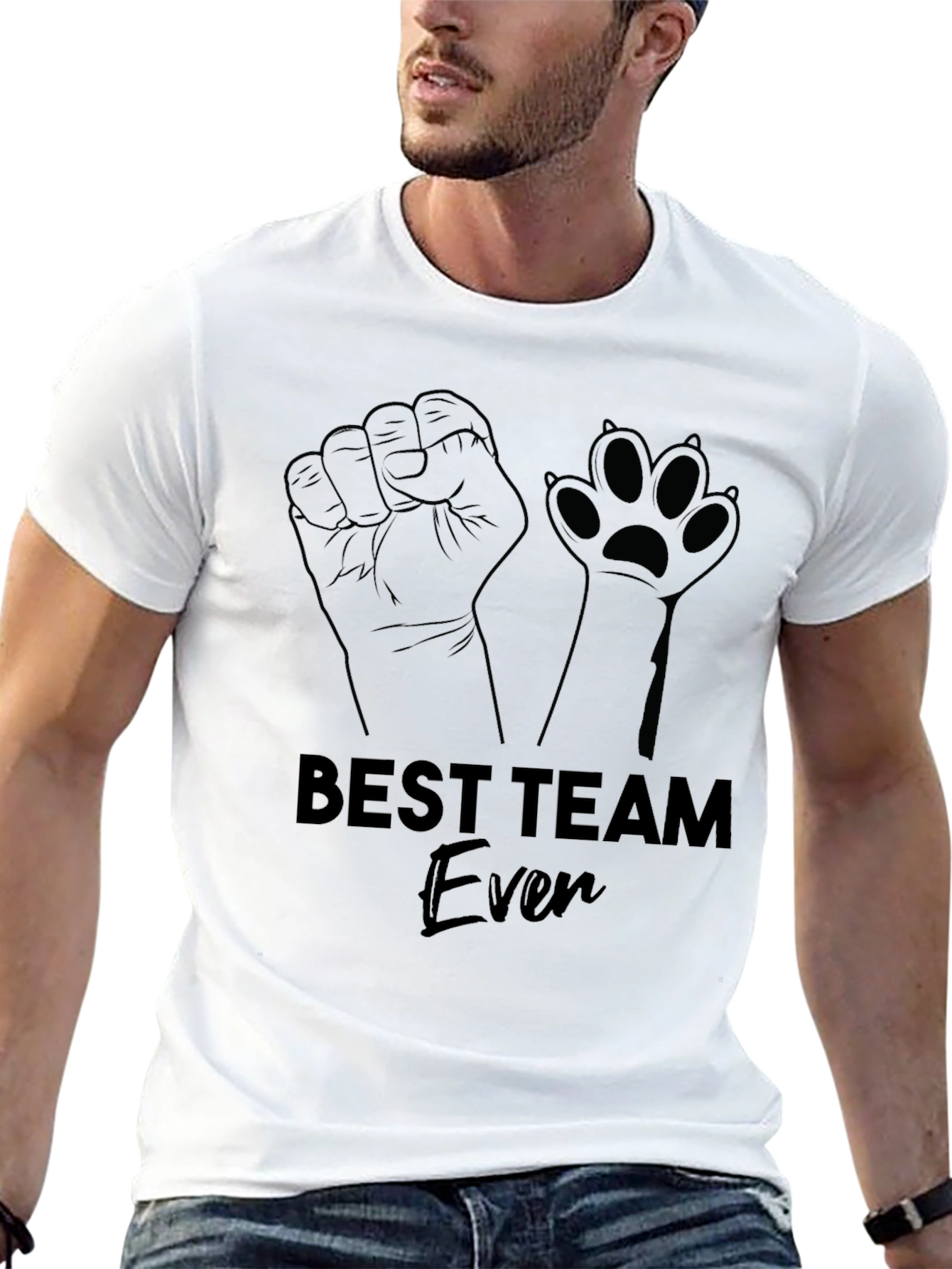 Camiseta Negra Best Team Ever Hombre