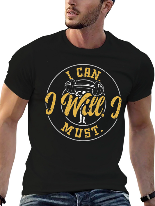 Camiseta Motivacional Gym - Yo Puedo Yo Quiero Yo Debo