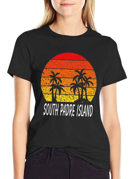 Camiseta Retro South Padre Island Sunset