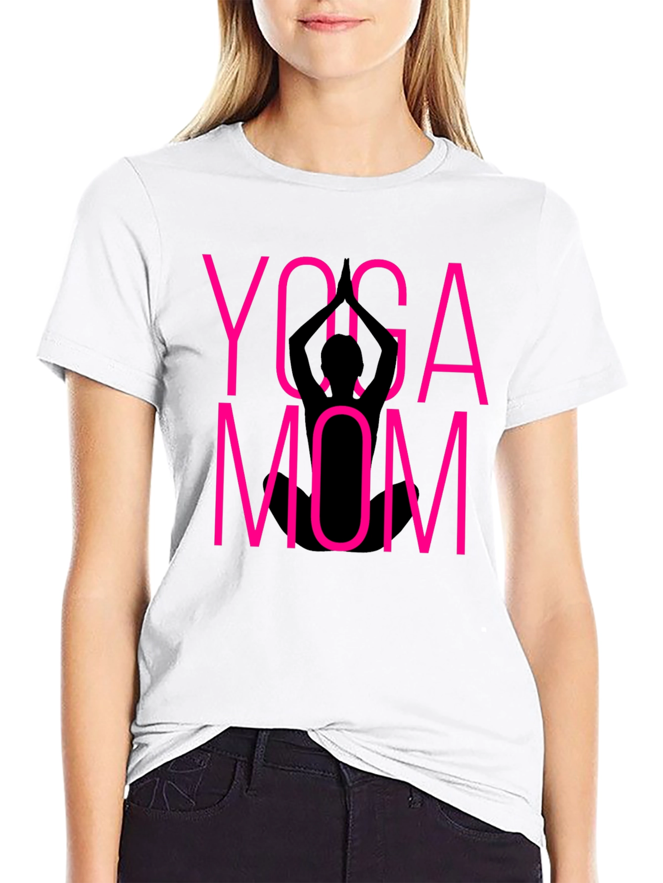 Camiseta Yoga Mom Negra