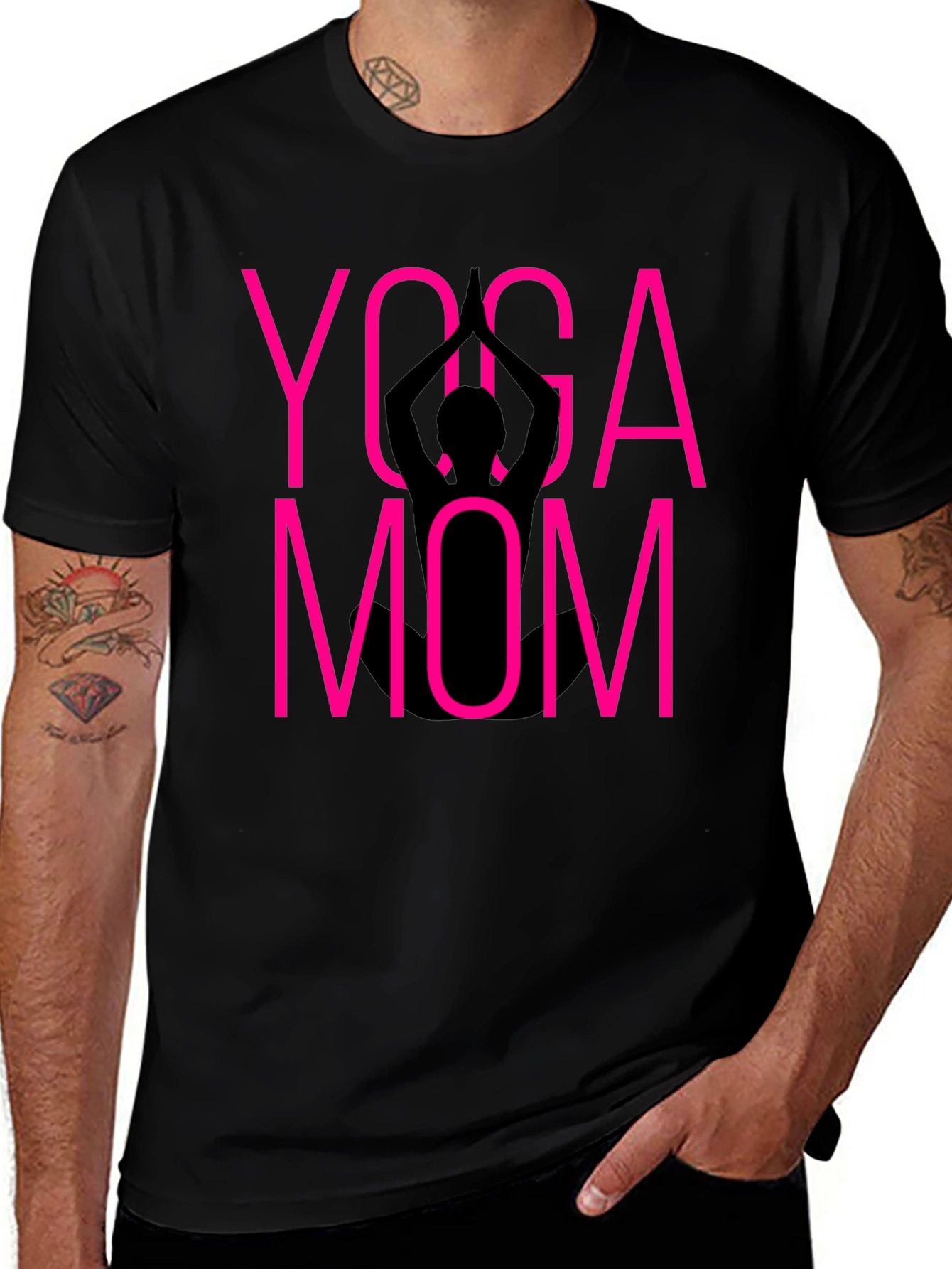 Camiseta Yoga Mom Negra