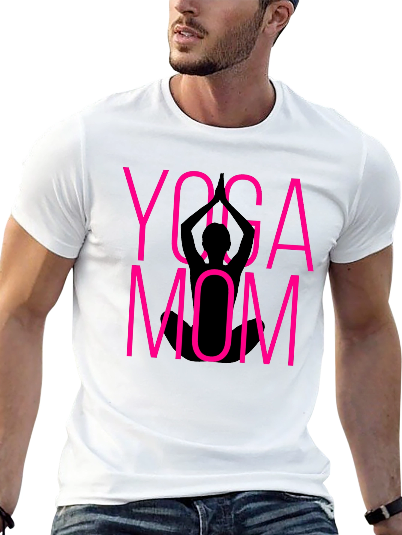 Camiseta Yoga Mom Negra