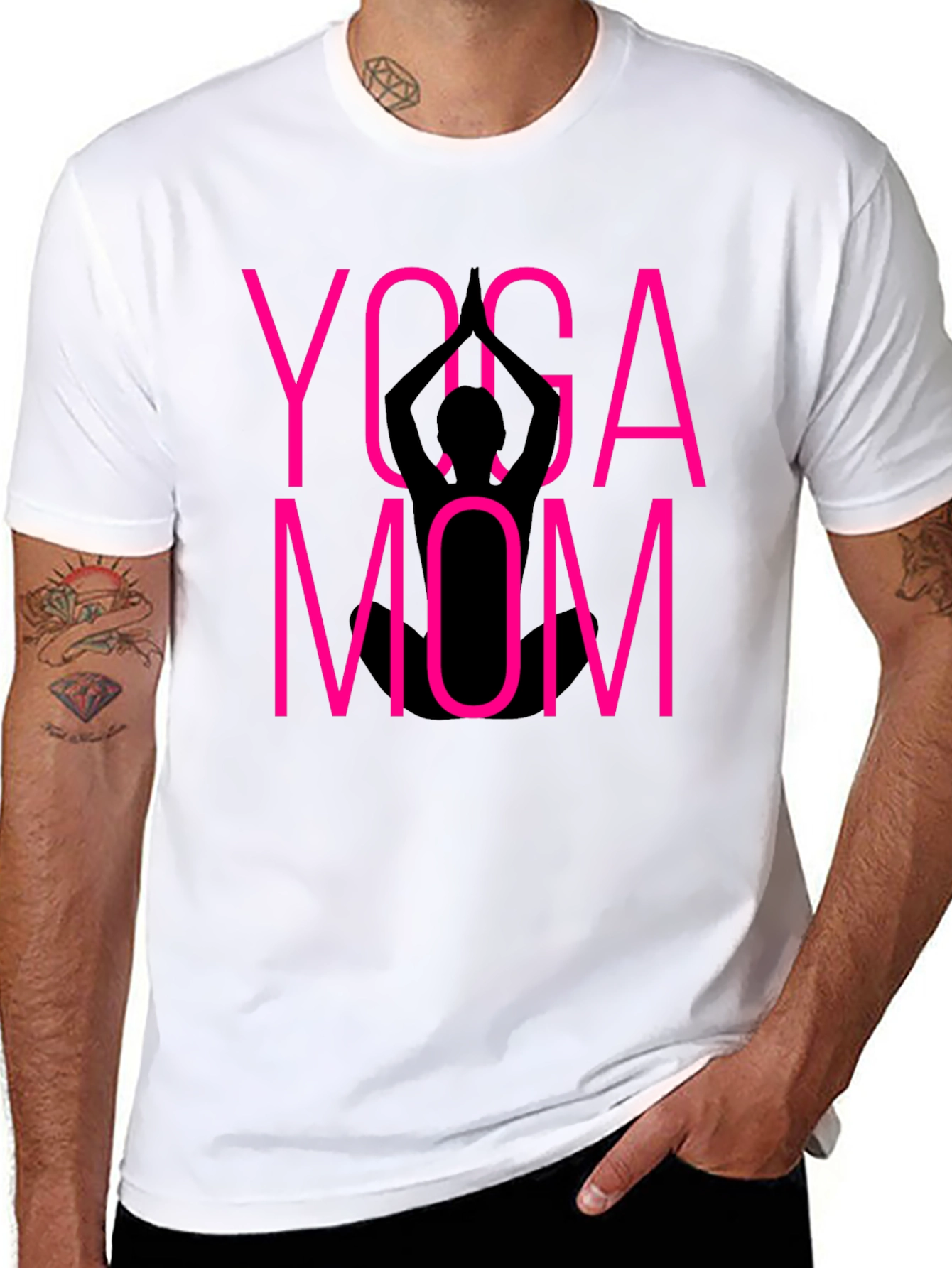 Camiseta Yoga Mom Negra