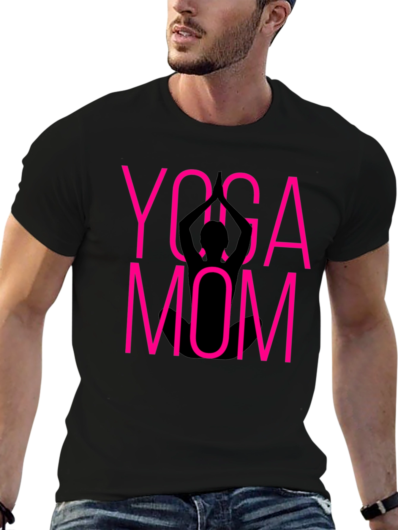 Camiseta Yoga Mom Negra