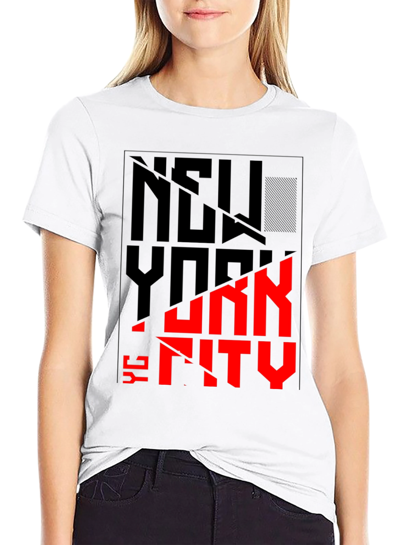 Camiseta Negra New York City Diseño Urbano