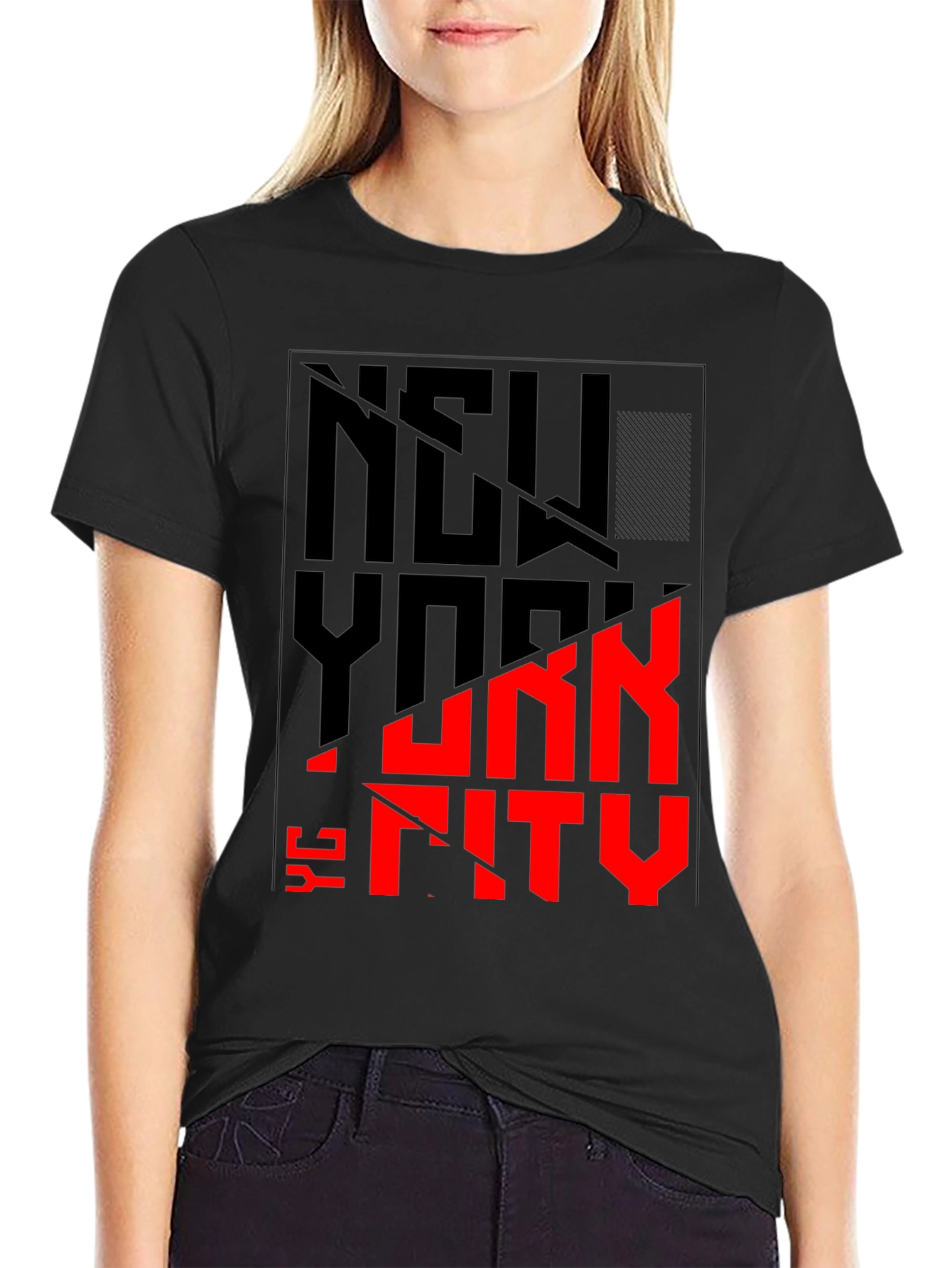 Camiseta Negra New York City Diseño Urbano