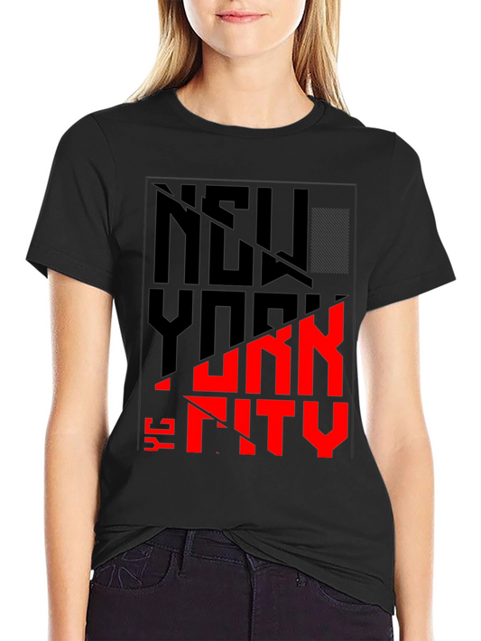 Camiseta Negra New York City Diseño Urbano