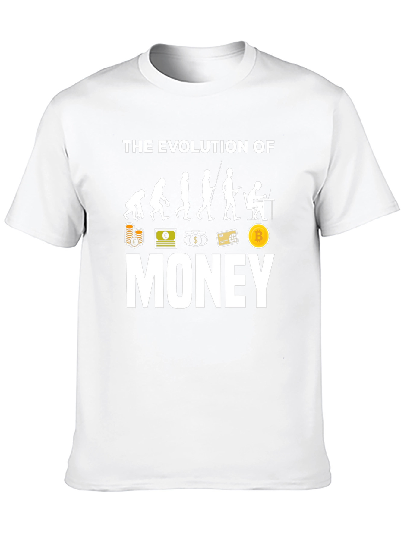 Camiseta Negra Evolución del Dinero Bitcoin