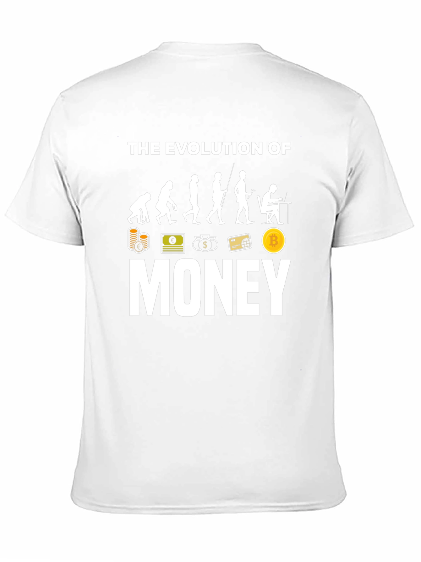 Camiseta Negra Evolución del Dinero Bitcoin