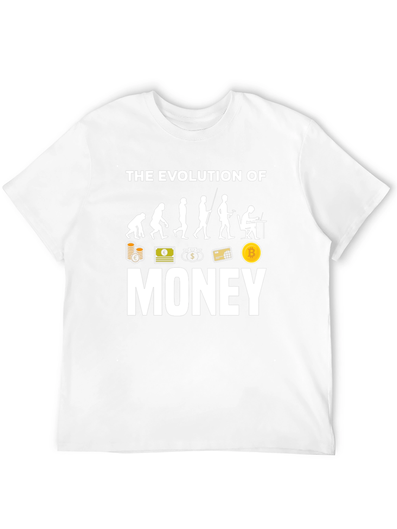 Camiseta Negra Evolución del Dinero Bitcoin