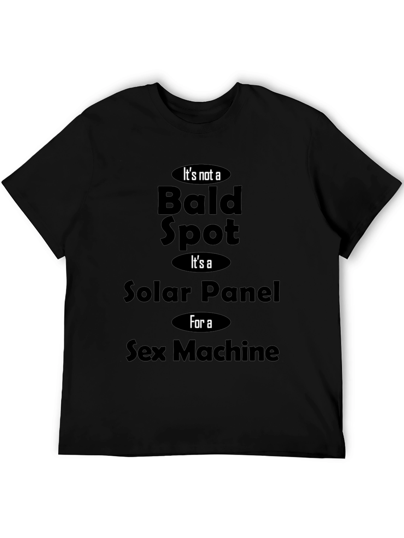 Camiseta Negra con Estampa Humorística Solar Panel