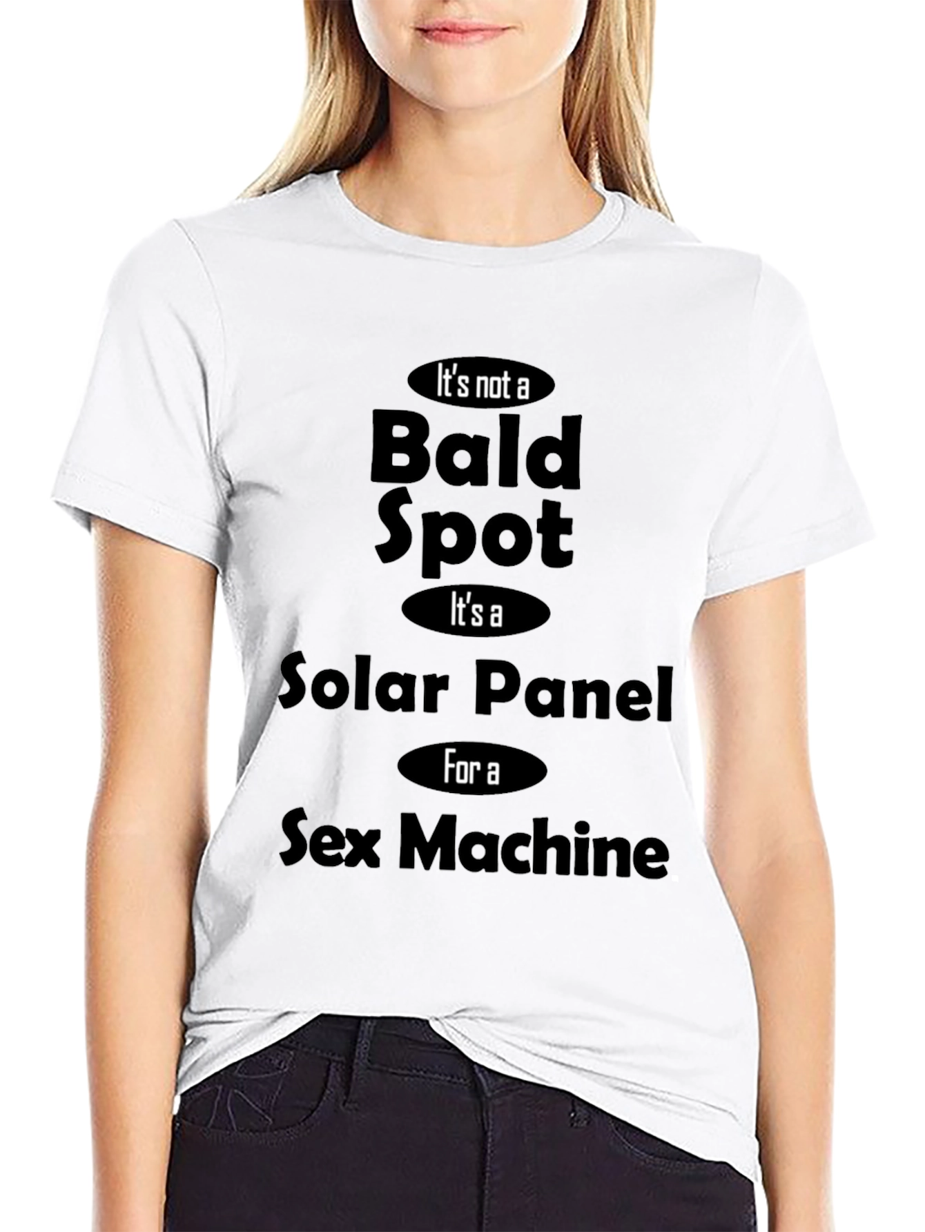 Camiseta Negra con Estampa Humorística Solar Panel