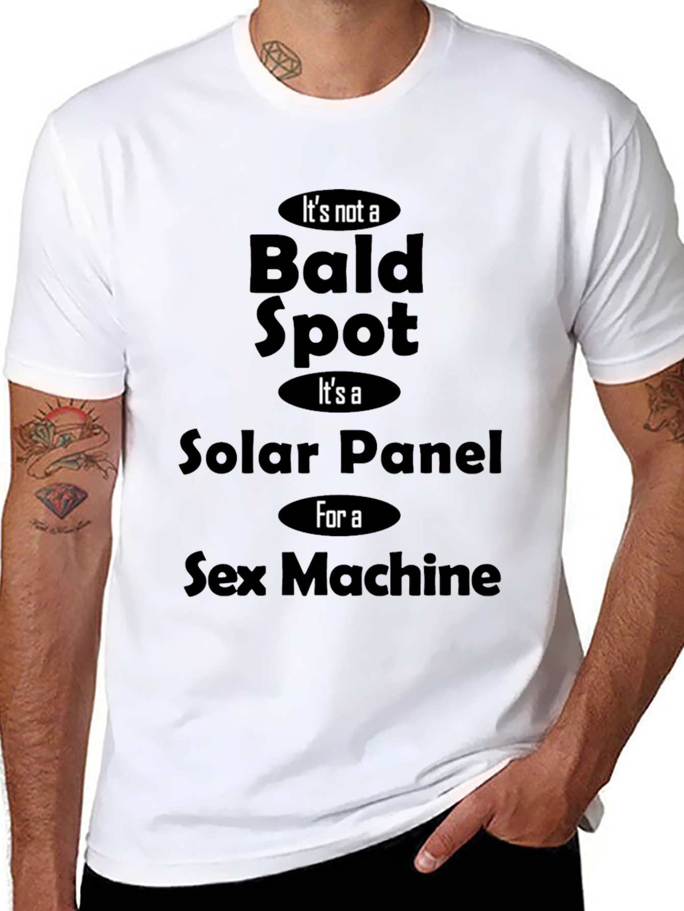 Camiseta Negra con Estampa Humorística Solar Panel