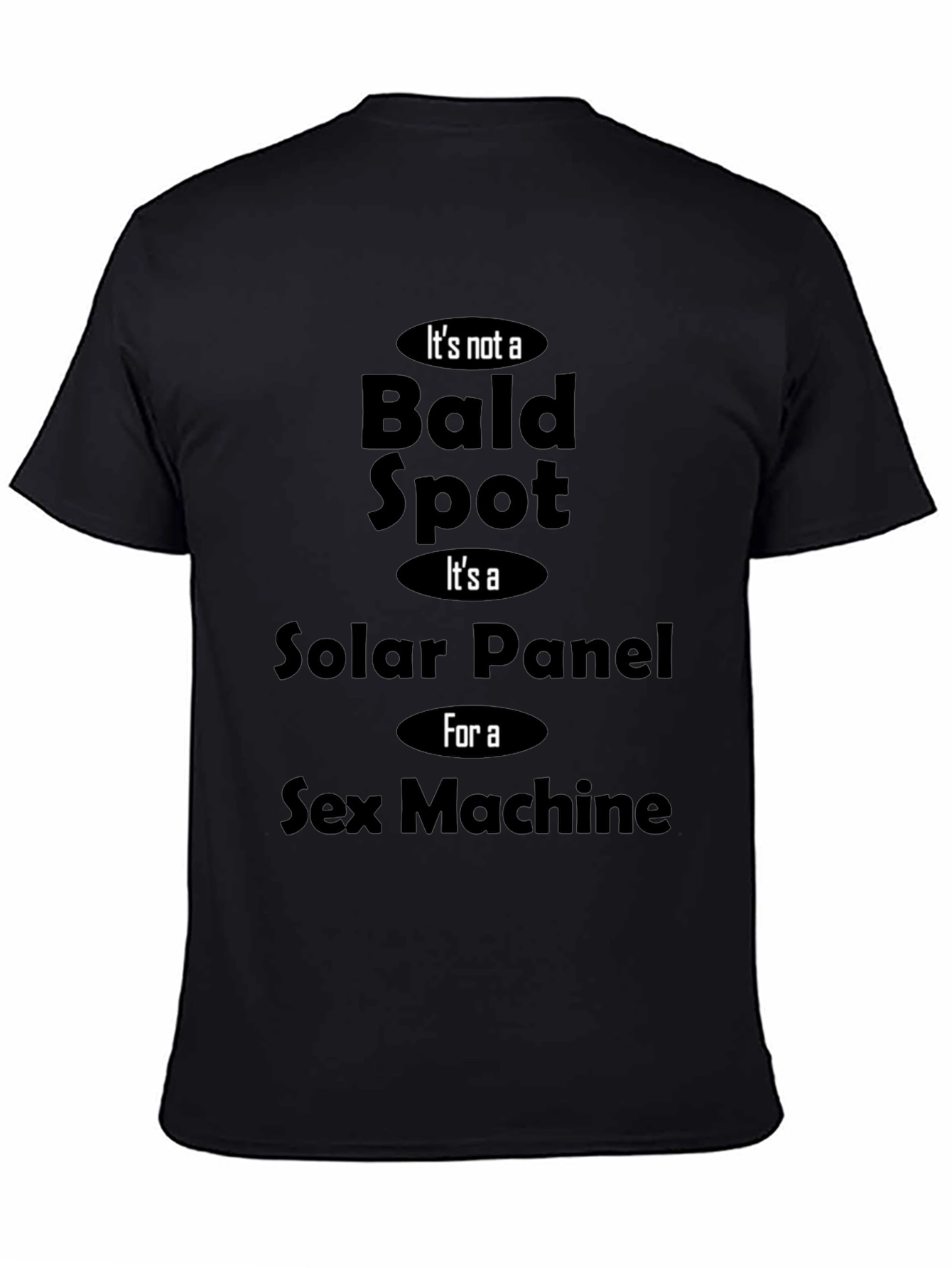Camiseta Negra con Estampa Humorística Solar Panel