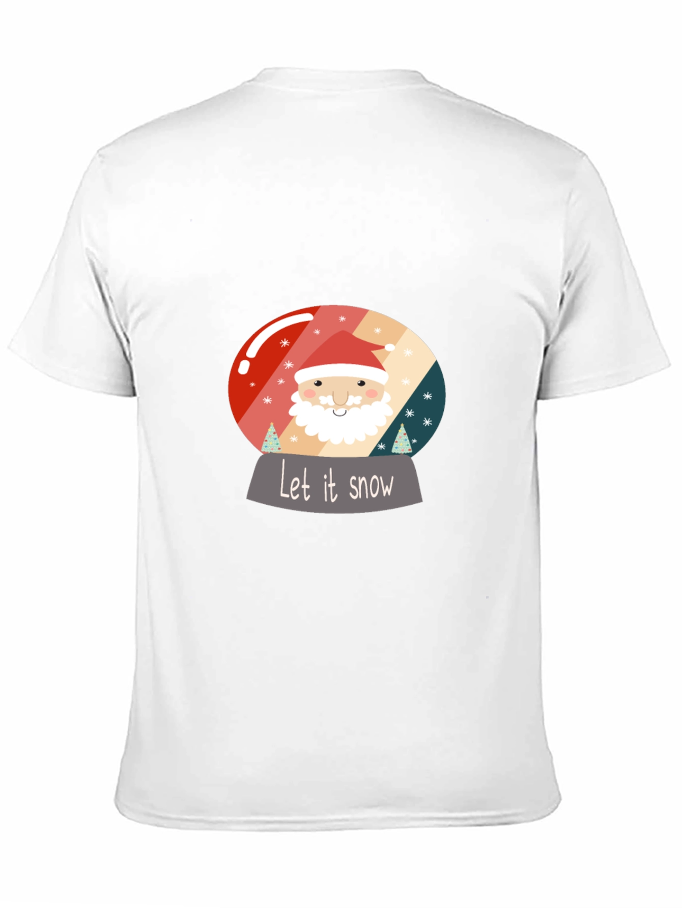 Camiseta Navideña Let It Snow Negra