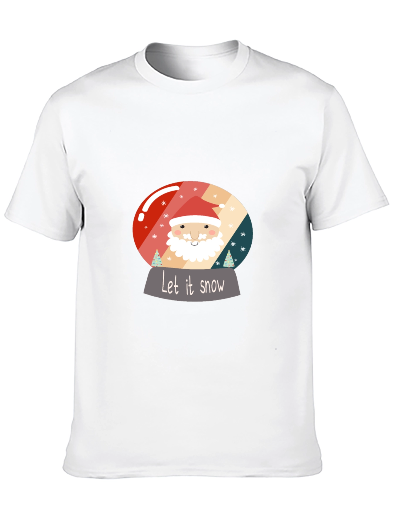 Camiseta Navideña Let It Snow Negra