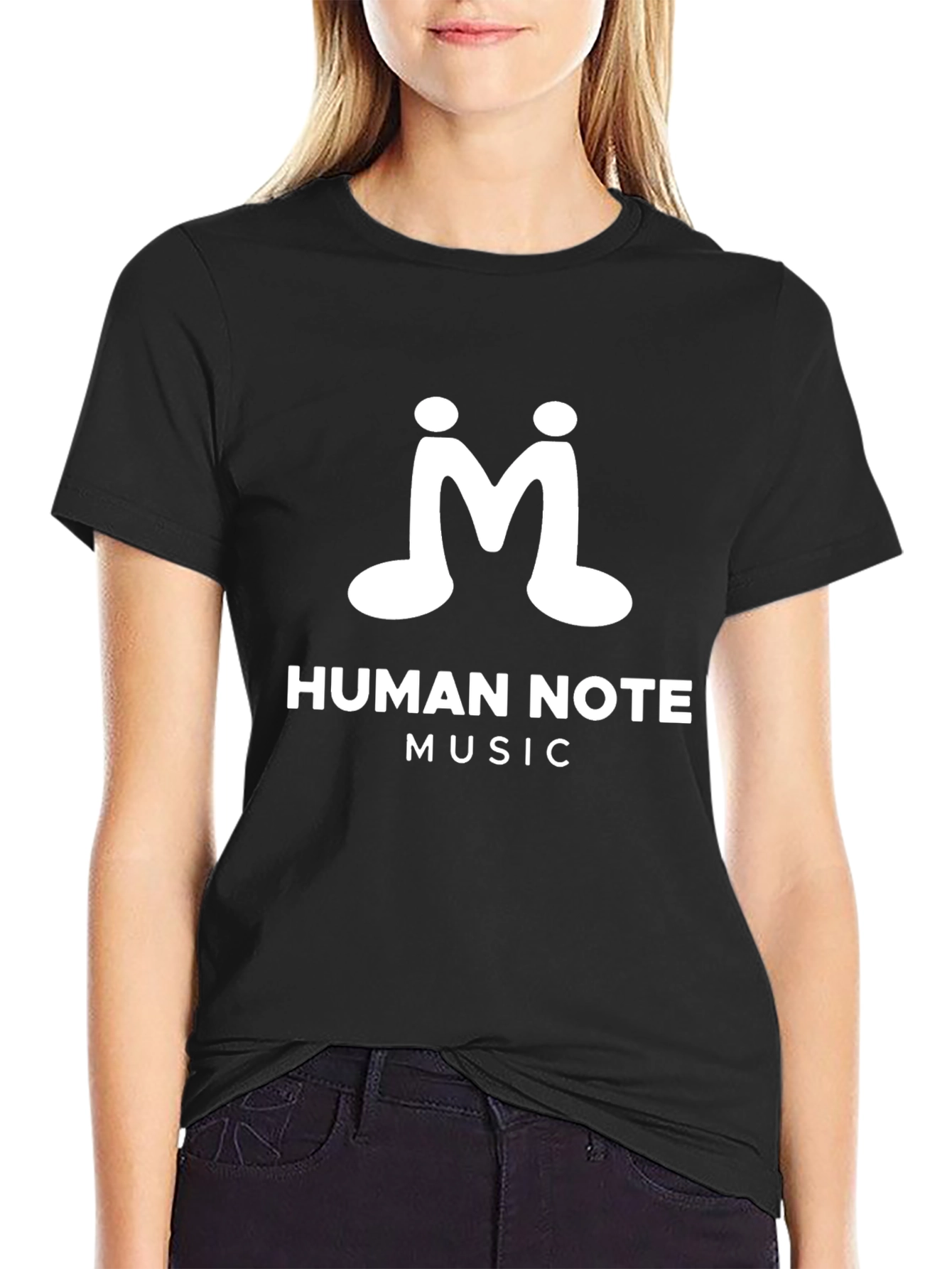 Camiseta Negra Human Note Music
