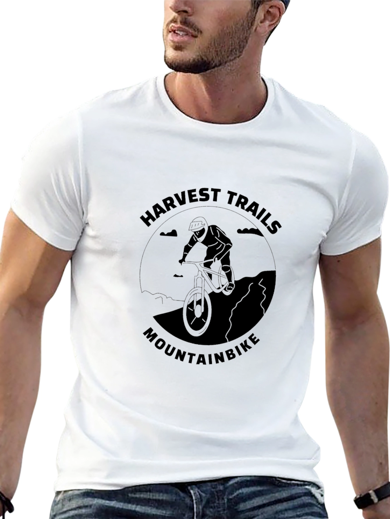 Camiseta Negra Harvest Trails Mountainbike
