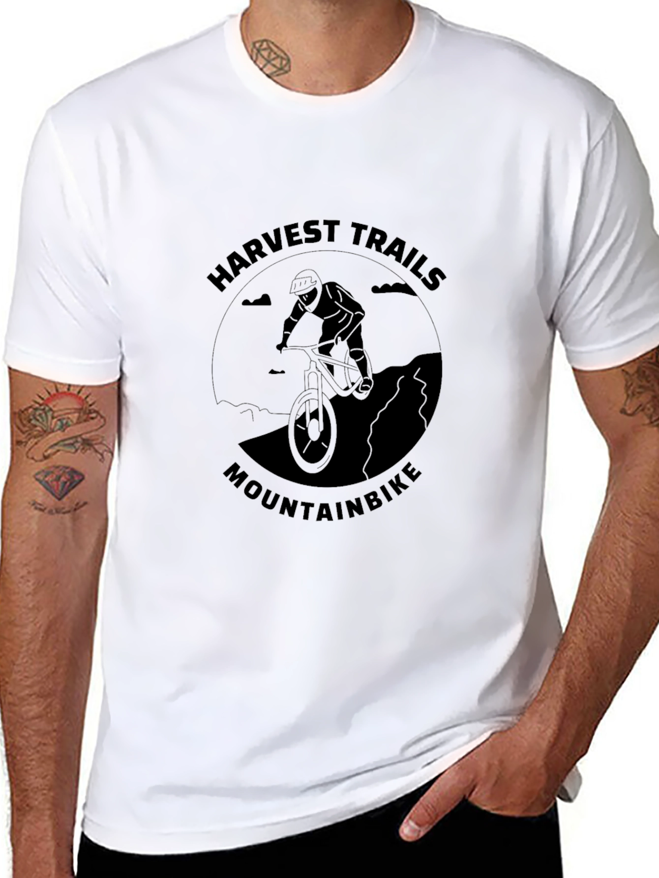 Camiseta Negra Harvest Trails Mountainbike
