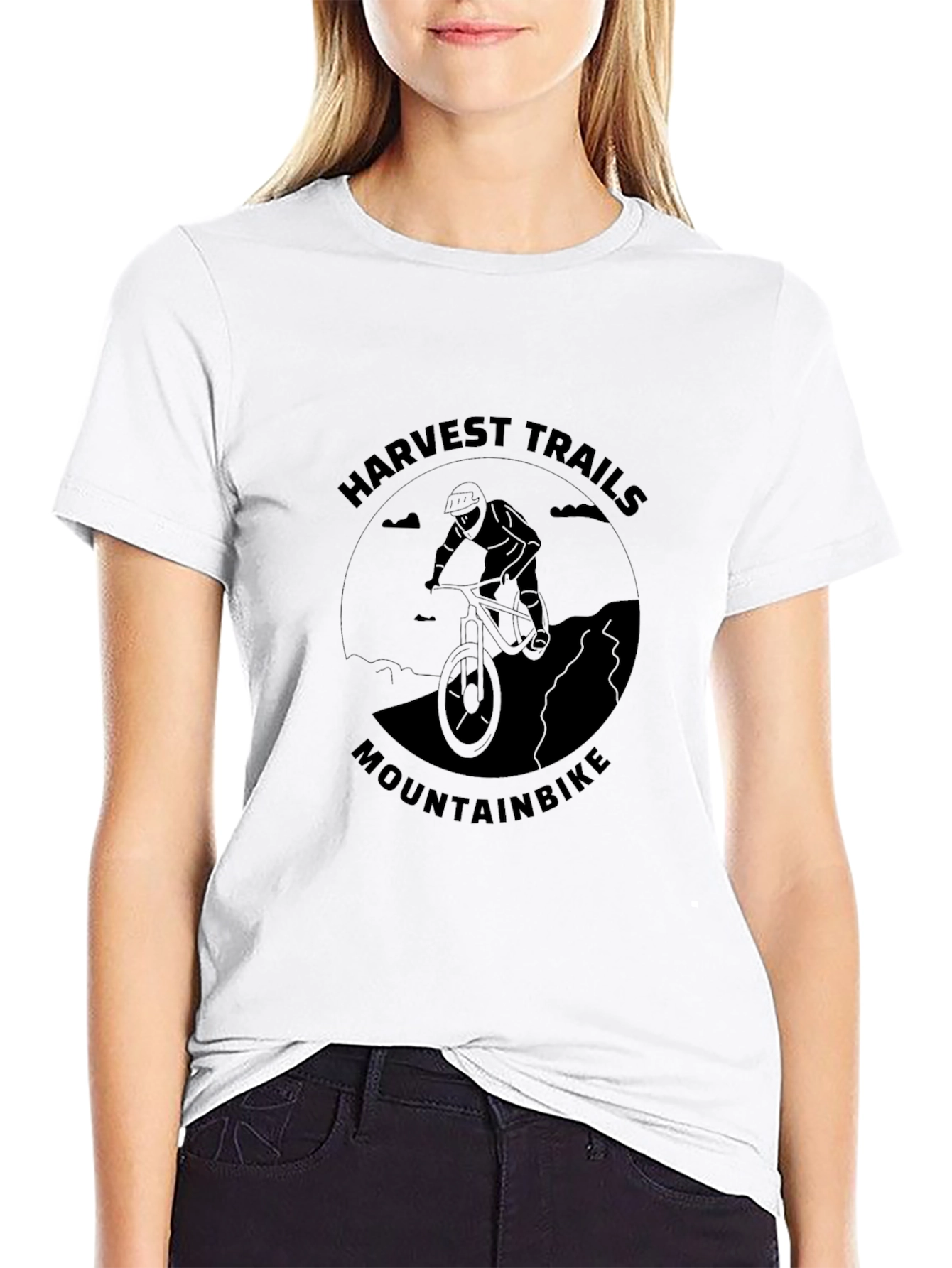 Camiseta Negra Harvest Trails Mountainbike