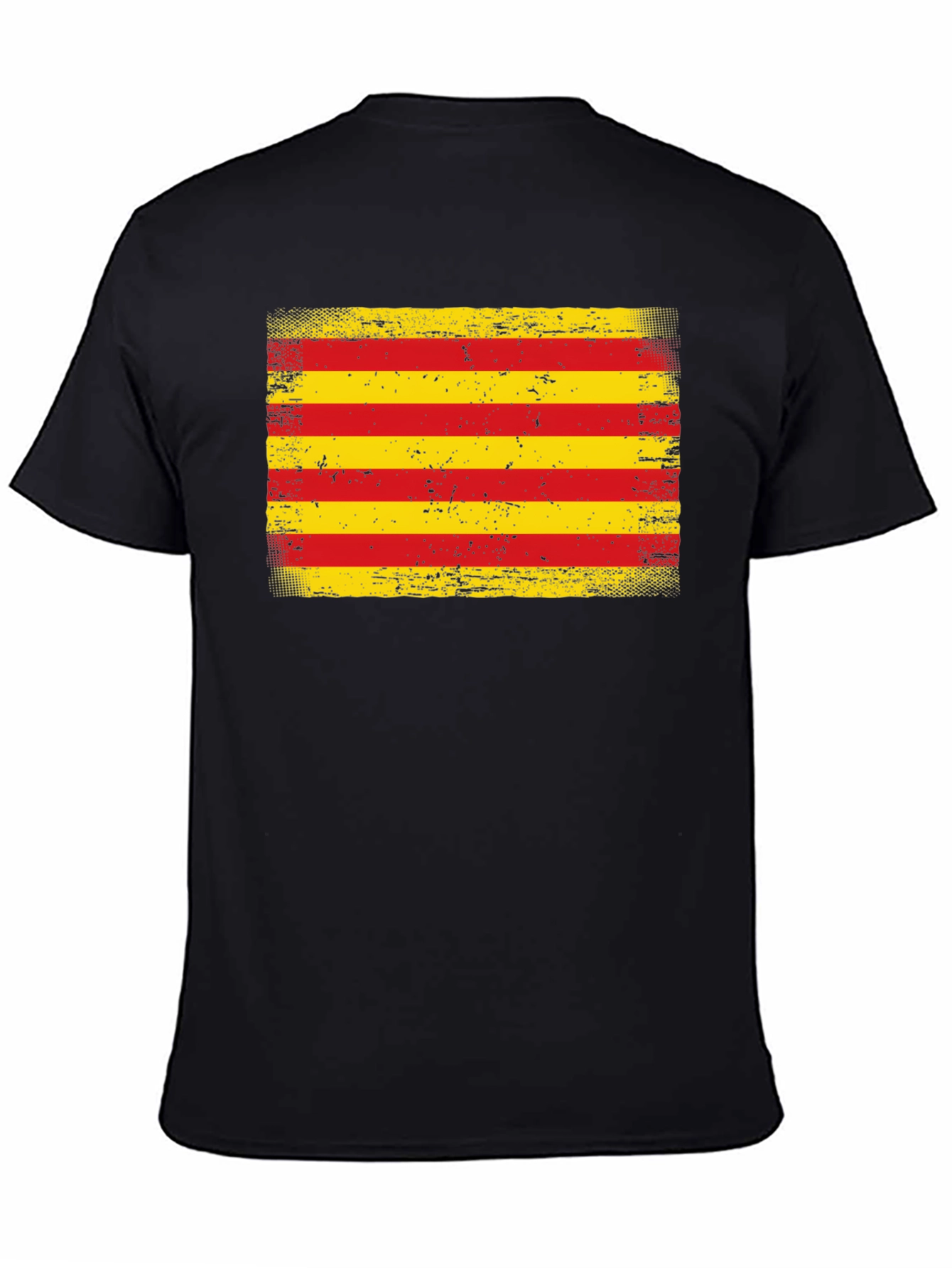 Camiseta Bandera Cataluña Hombre - Diseño Retro