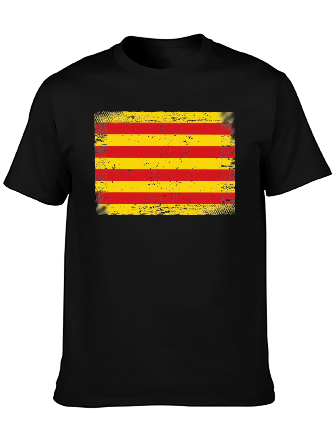 Camiseta Bandera Cataluña Hombre - Diseño Retro