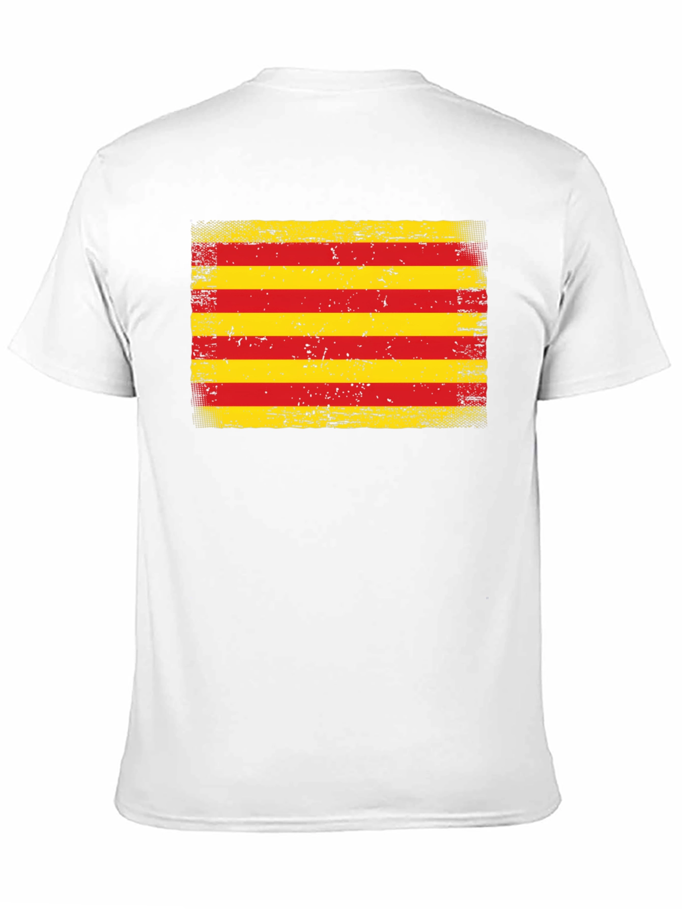 Camiseta Bandera Cataluña Hombre - Diseño Retro