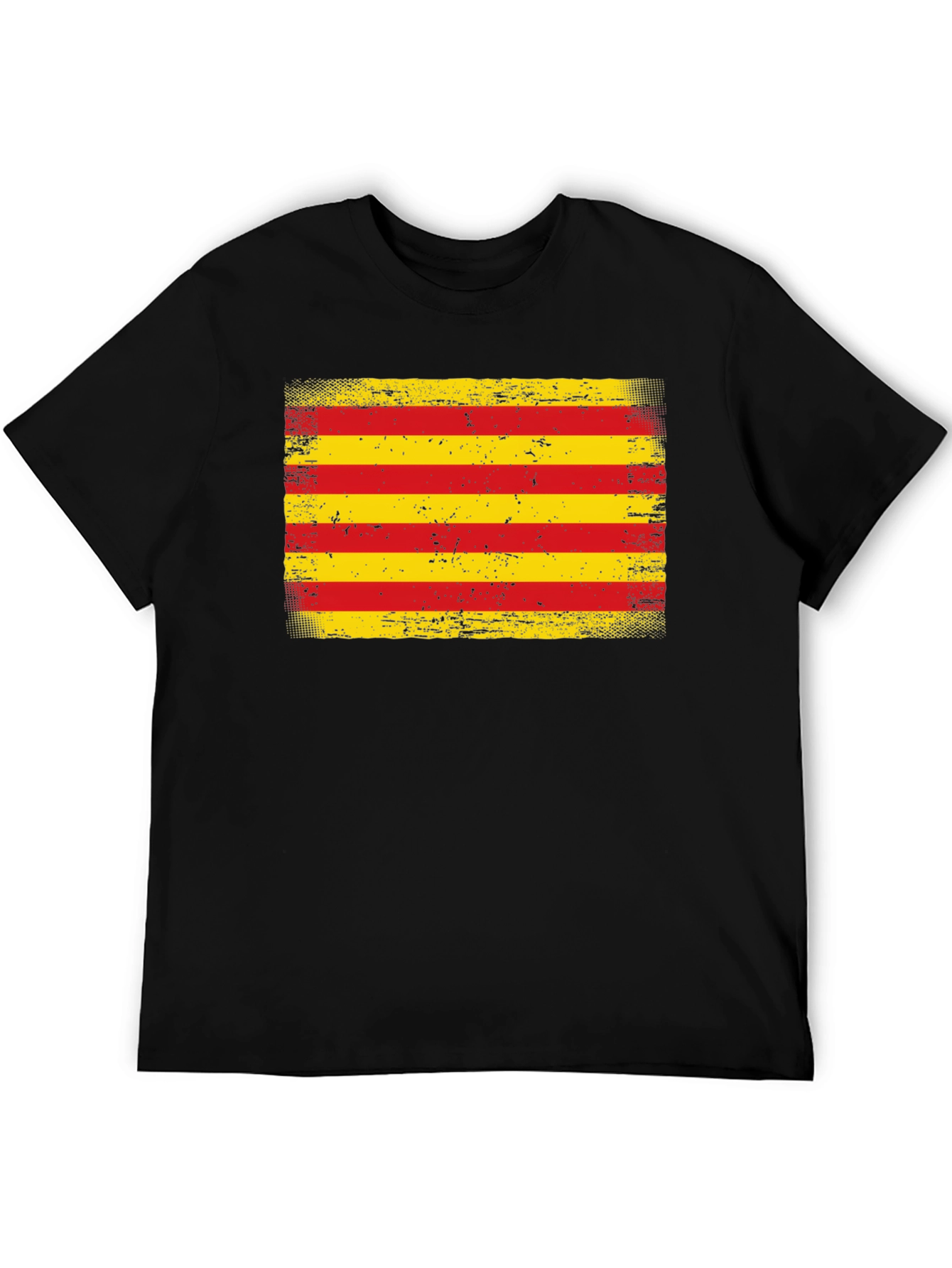 Camiseta Bandera Cataluña Hombre - Diseño Retro