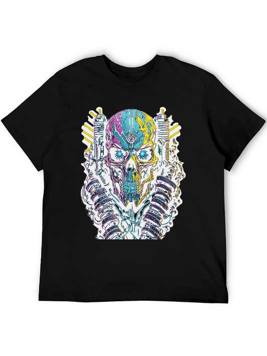 Camiseta Calavera Futurista Diseño Único