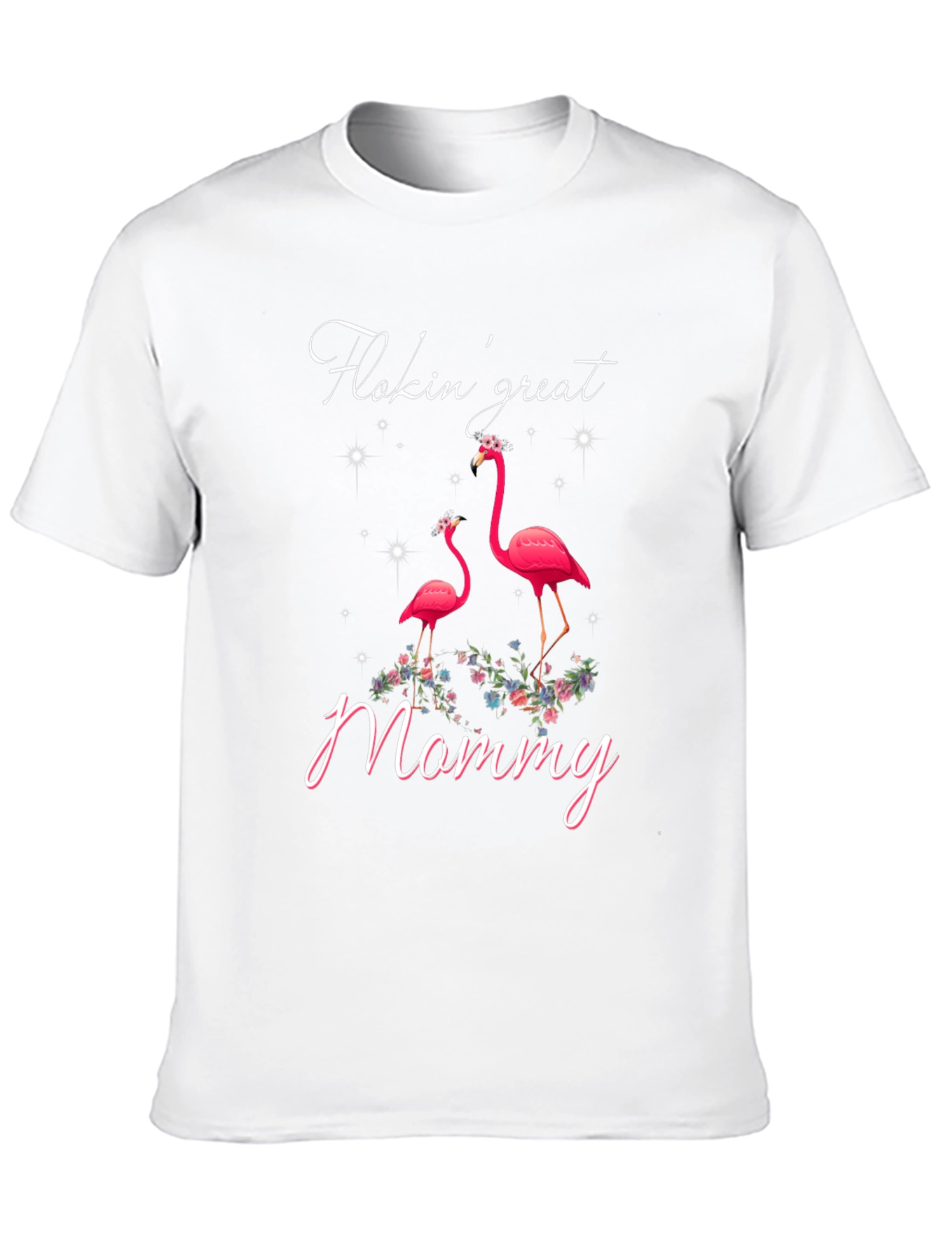 Camiseta Negra Flamencos Flokin Great Mommy