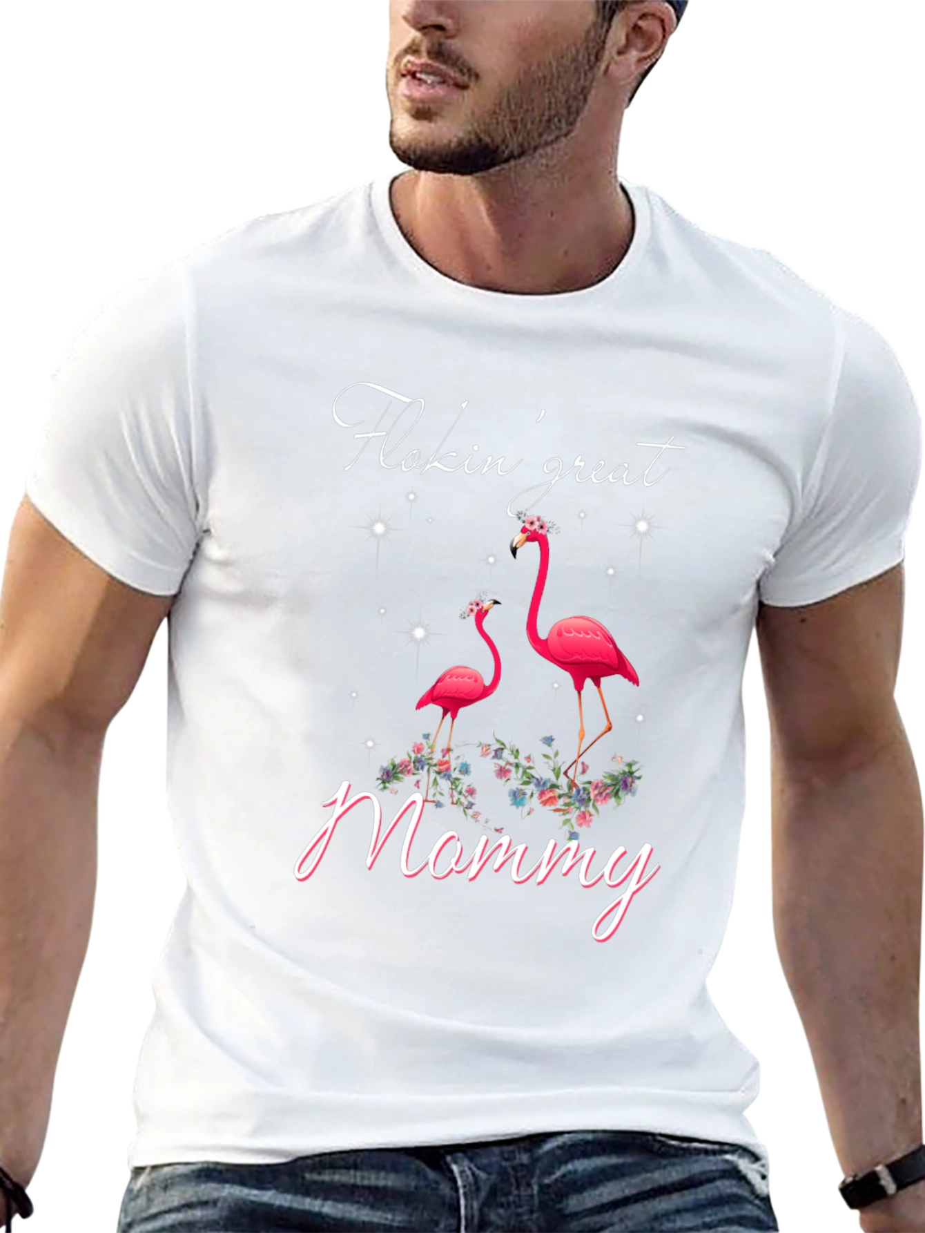Camiseta Negra Flamencos Flokin Great Mommy