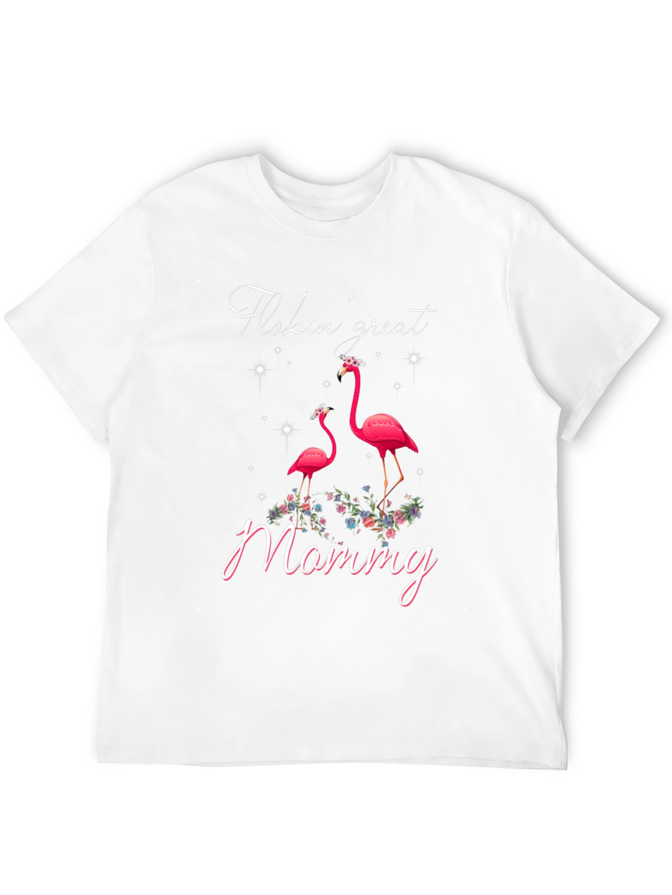 Camiseta Negra Flamencos Flokin Great Mommy