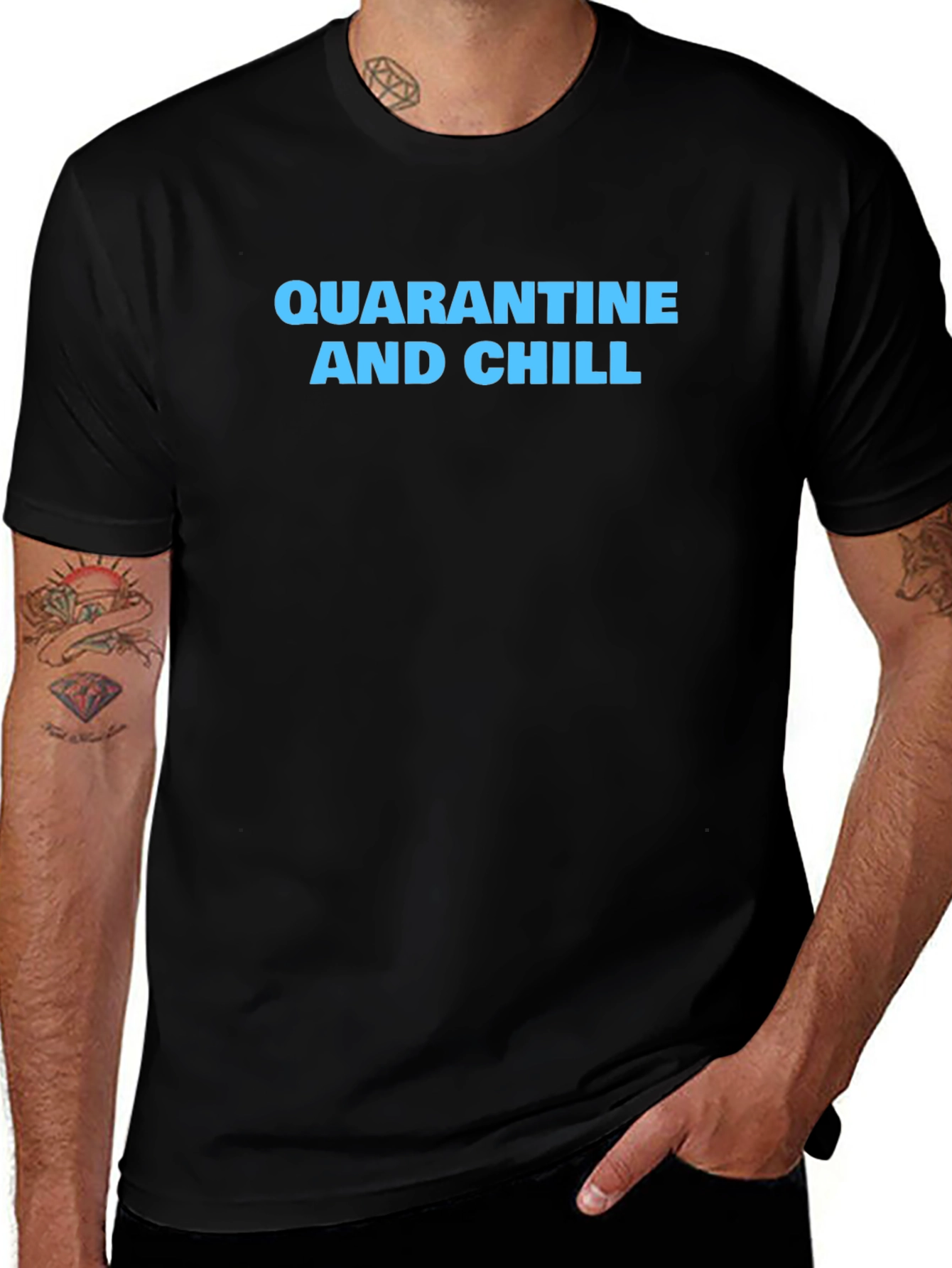 Camiseta Negra: Quarantine and Chill