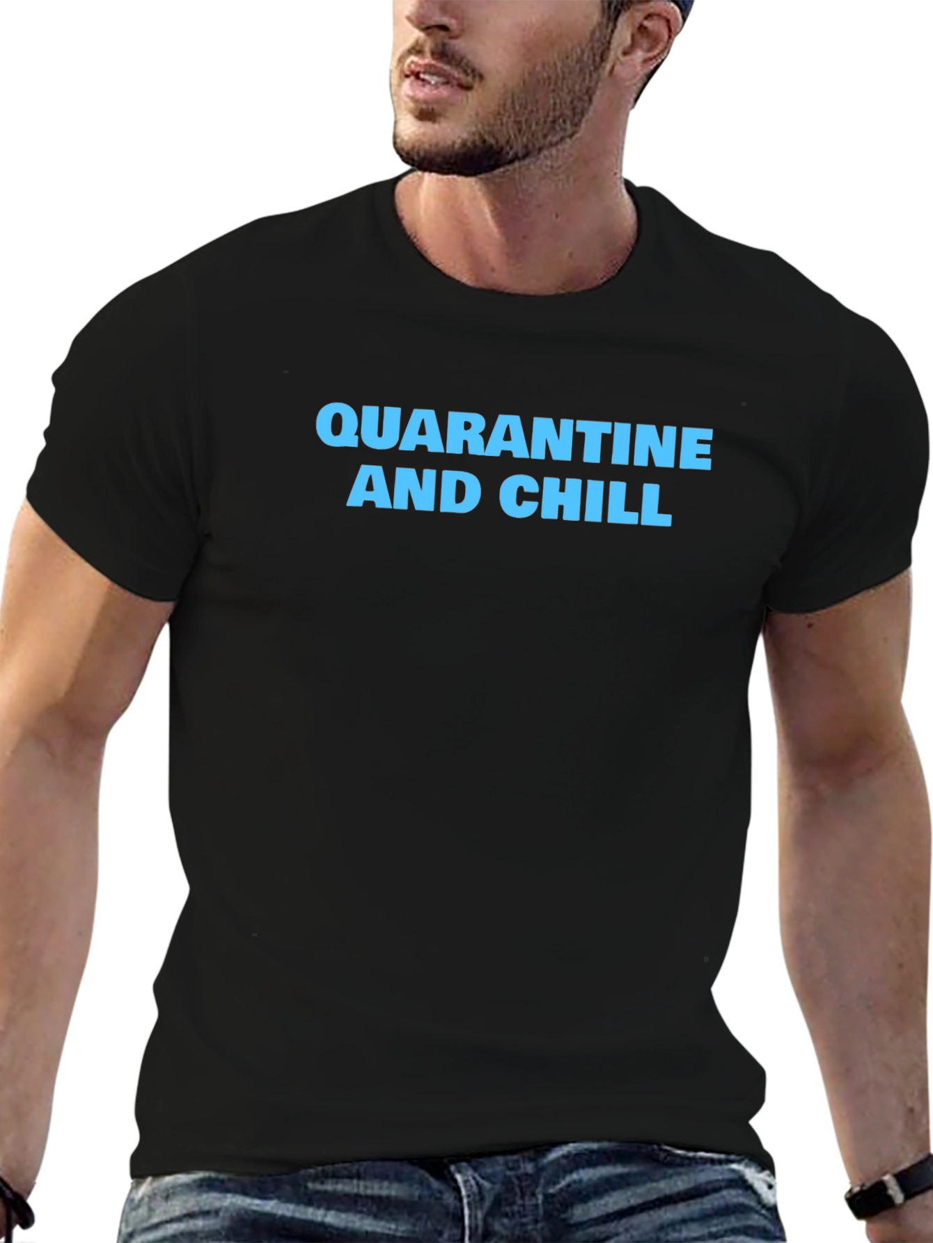 Camiseta Negra: Quarantine and Chill