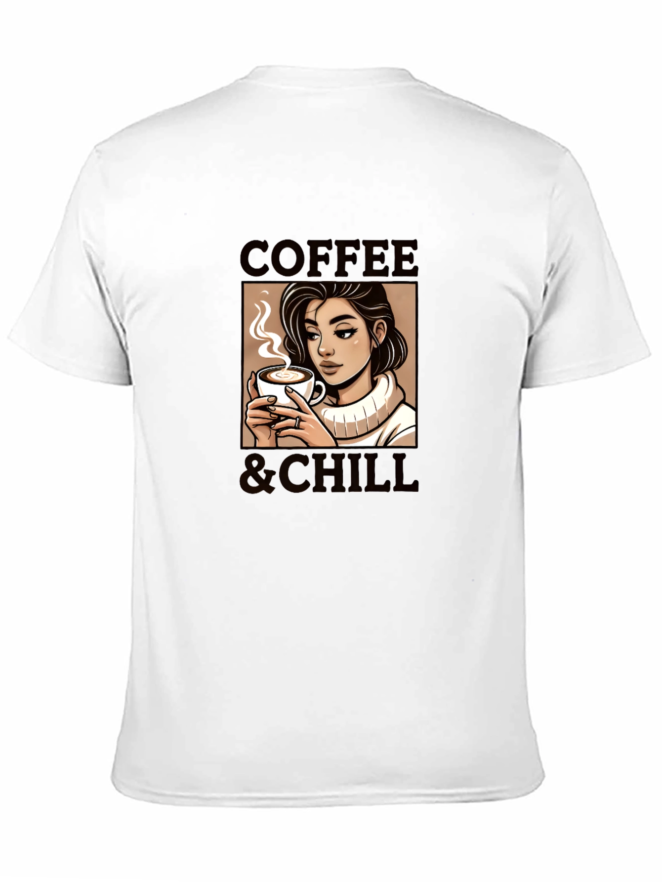 Camiseta Negra Coffee & Chill para Hombre