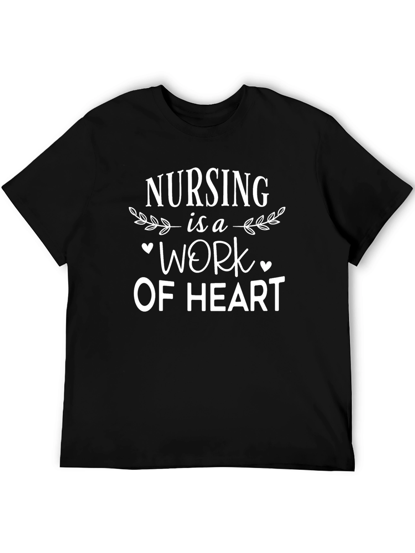 Camiseta Negra Nursing is a Work of Heart