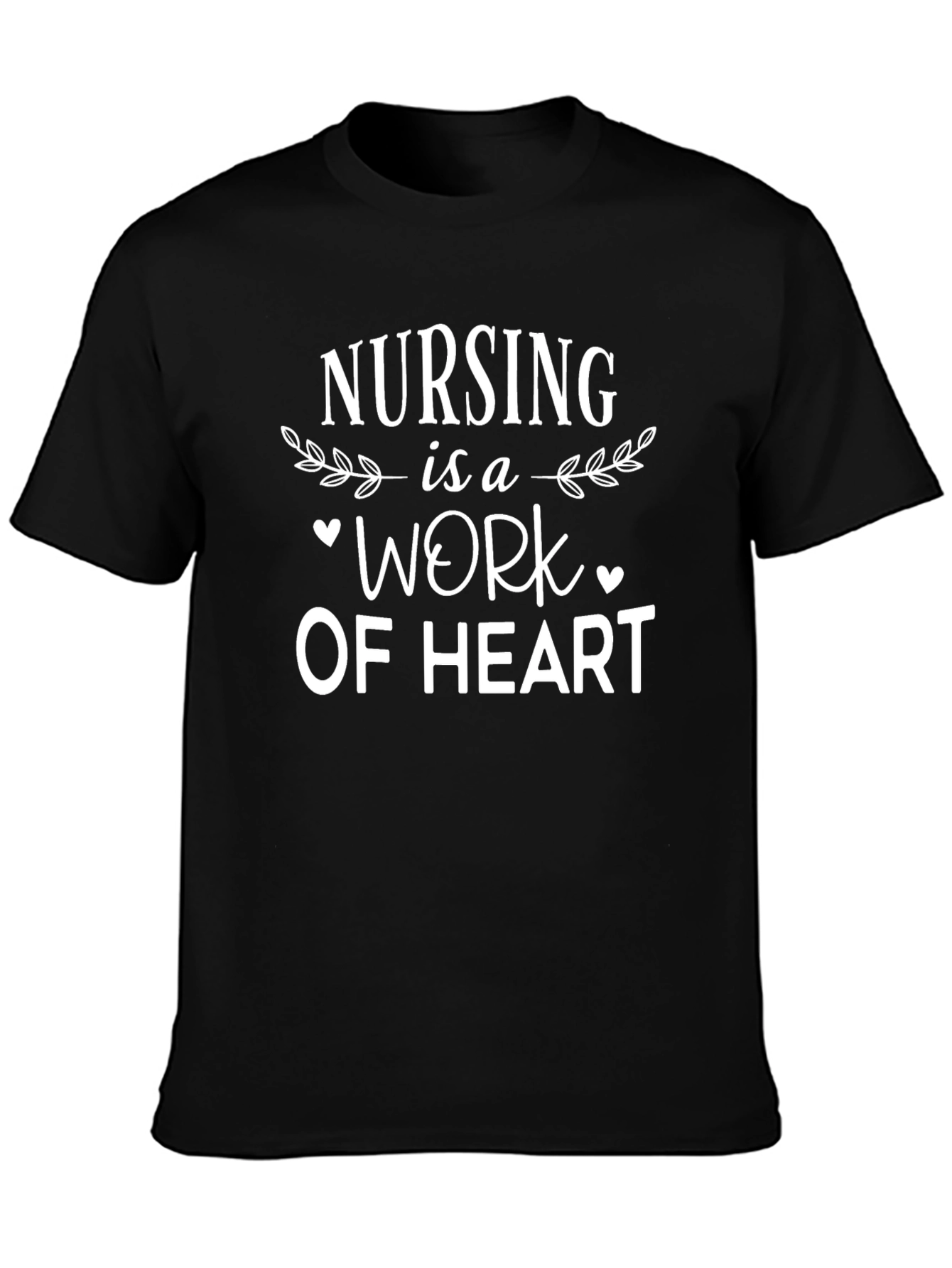 Camiseta Negra Nursing is a Work of Heart
