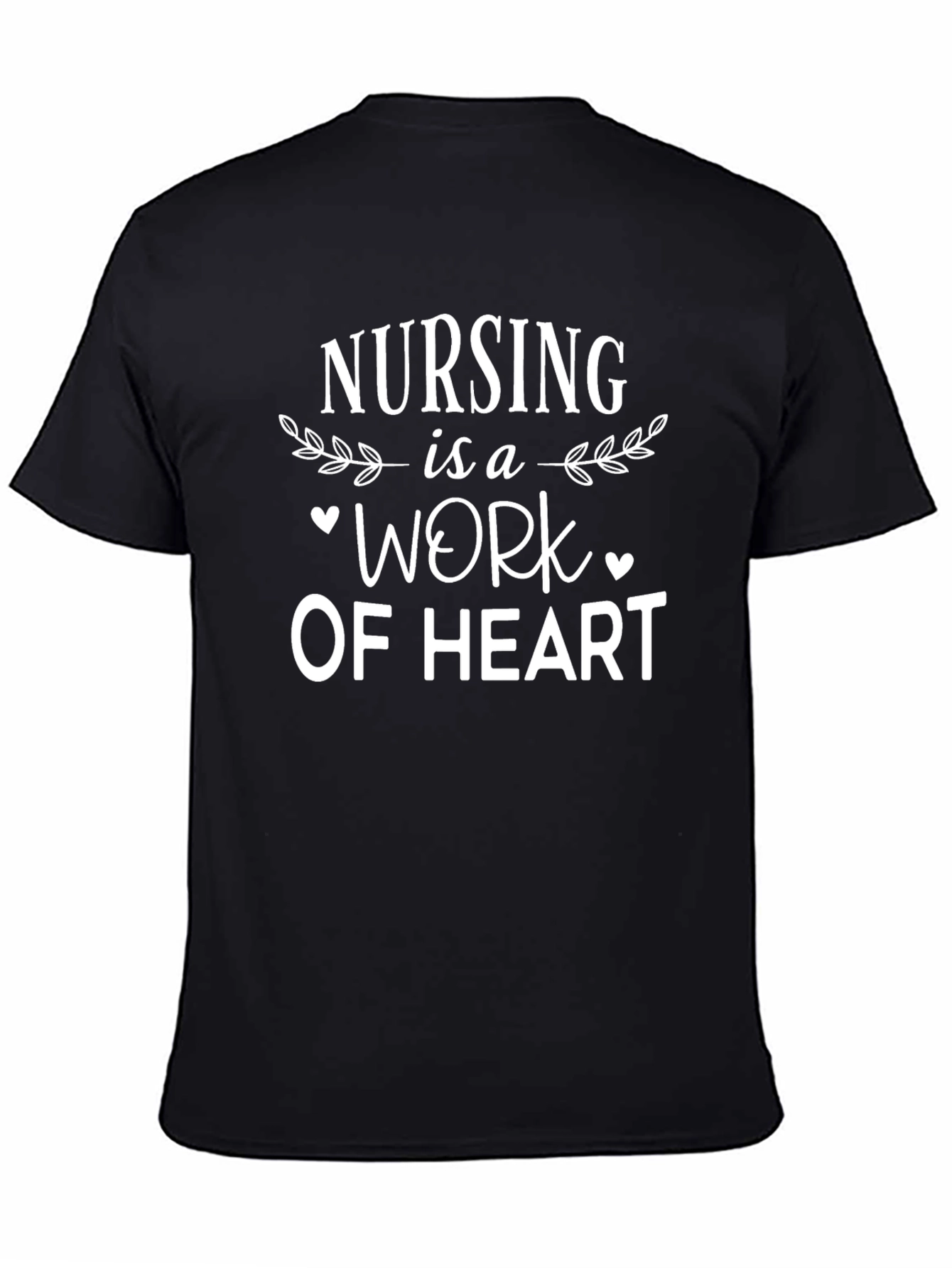 Camiseta Negra Nursing is a Work of Heart