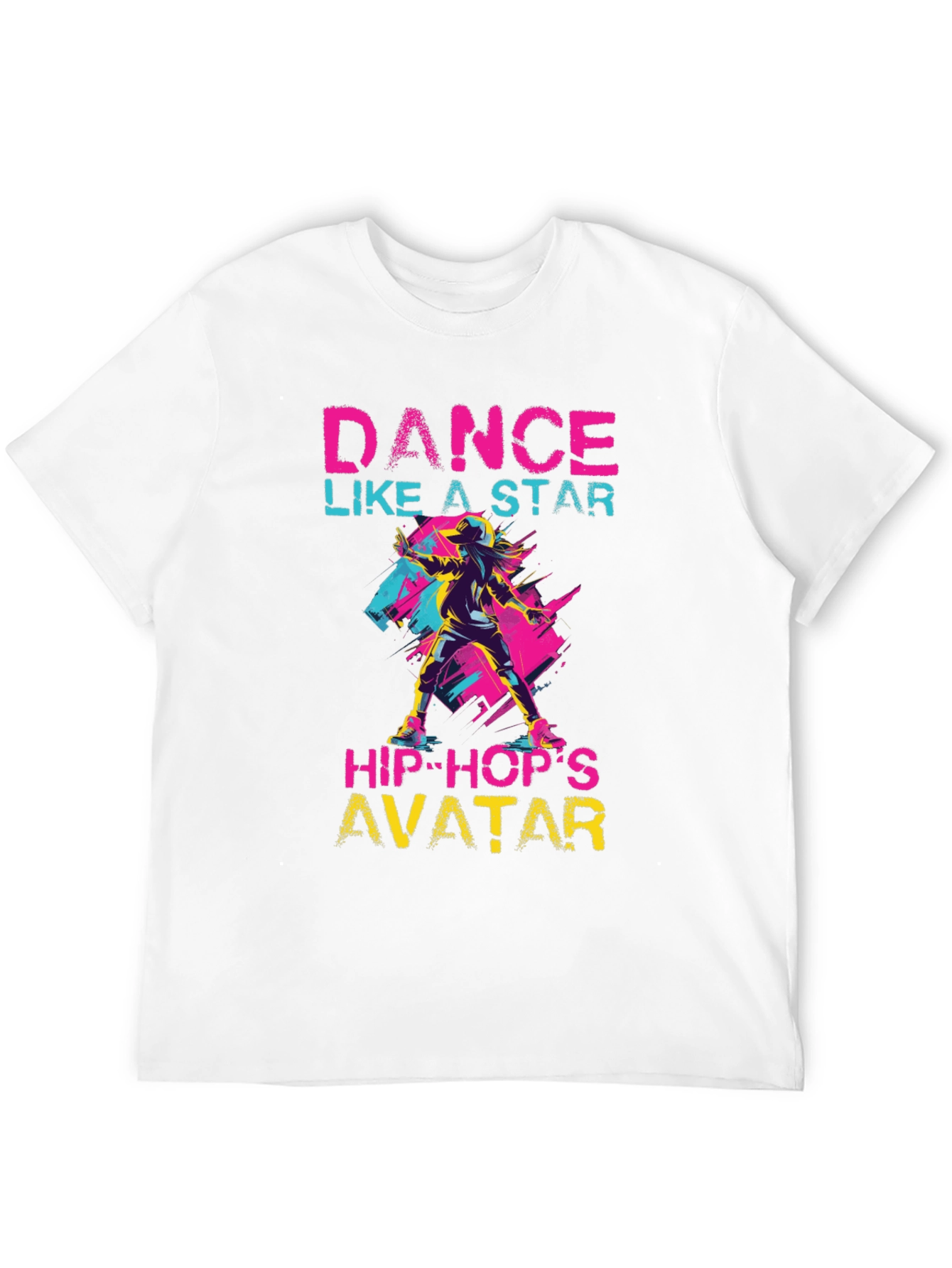 Camiseta Negra con Diseño de Baile Hip-Hop