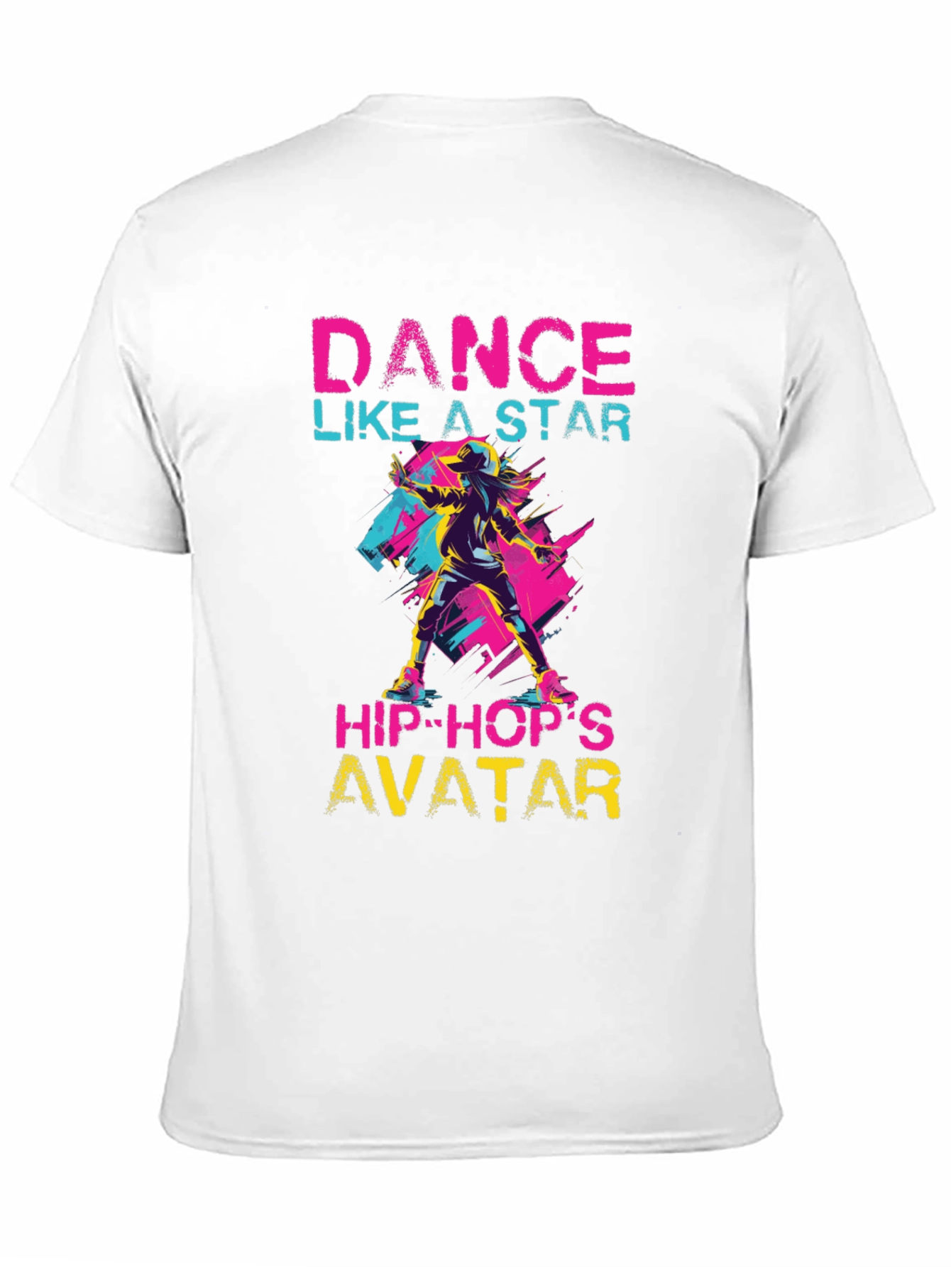 Camiseta Negra con Diseño de Baile Hip-Hop