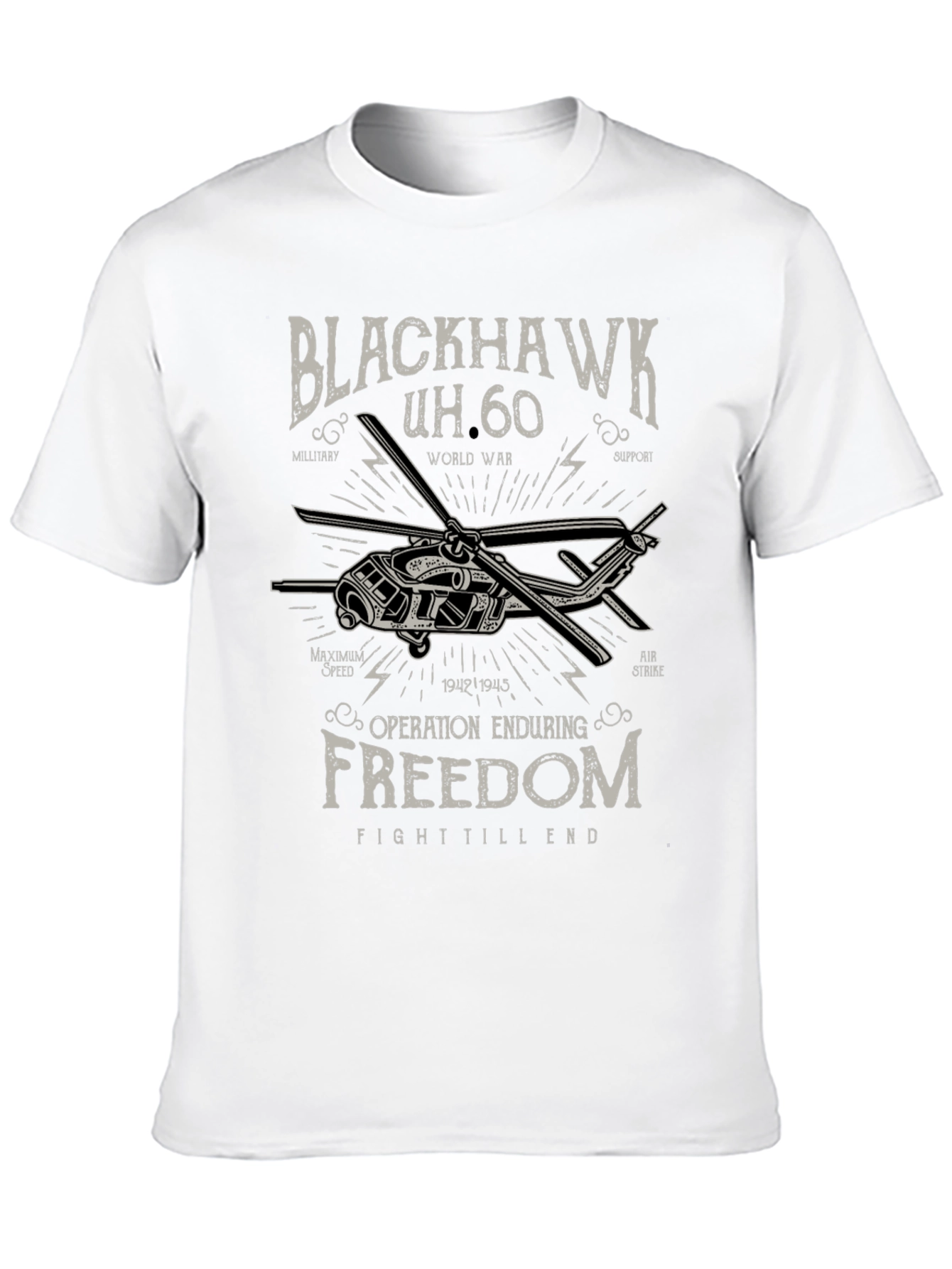 Camiseta Negra Blackhawk UH-60 Militar