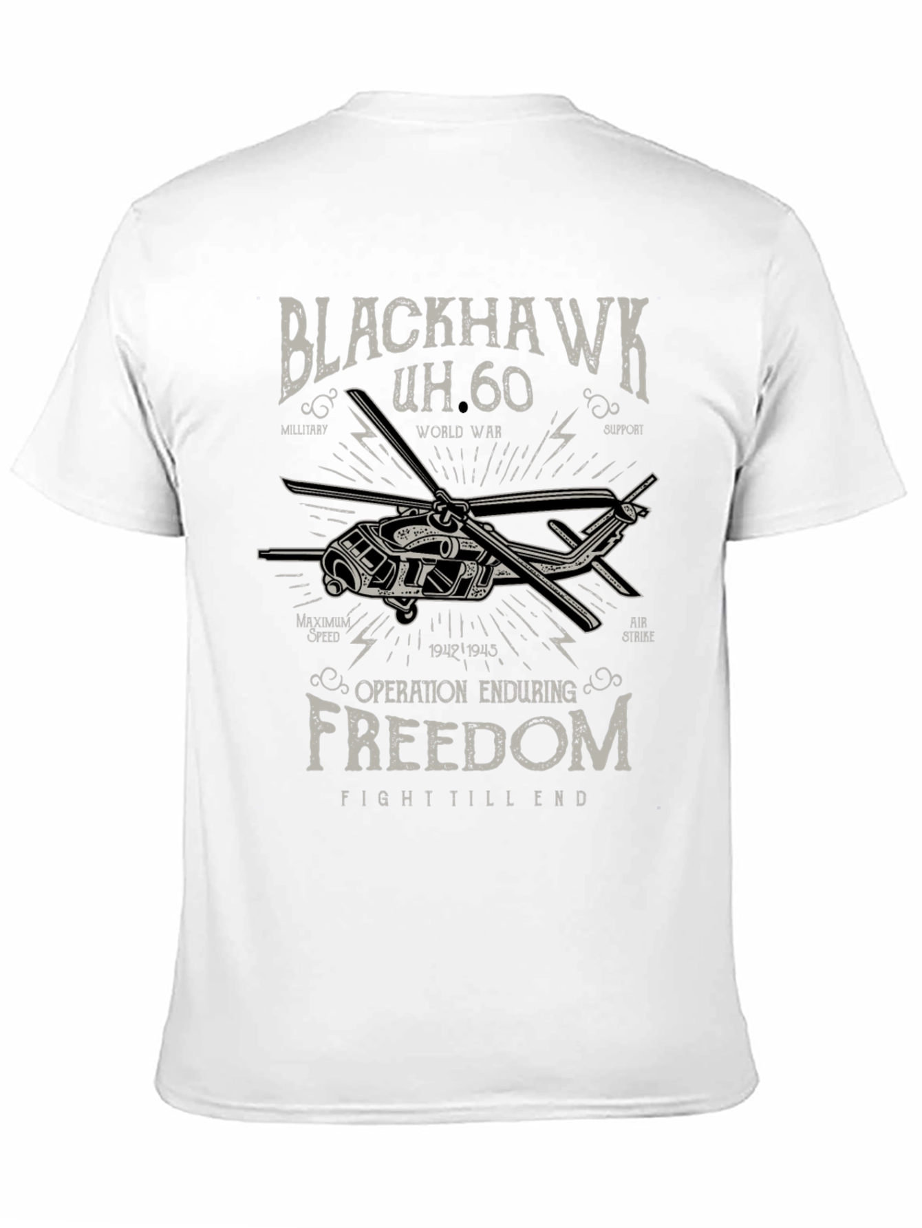 Camiseta Negra Blackhawk UH-60 Militar