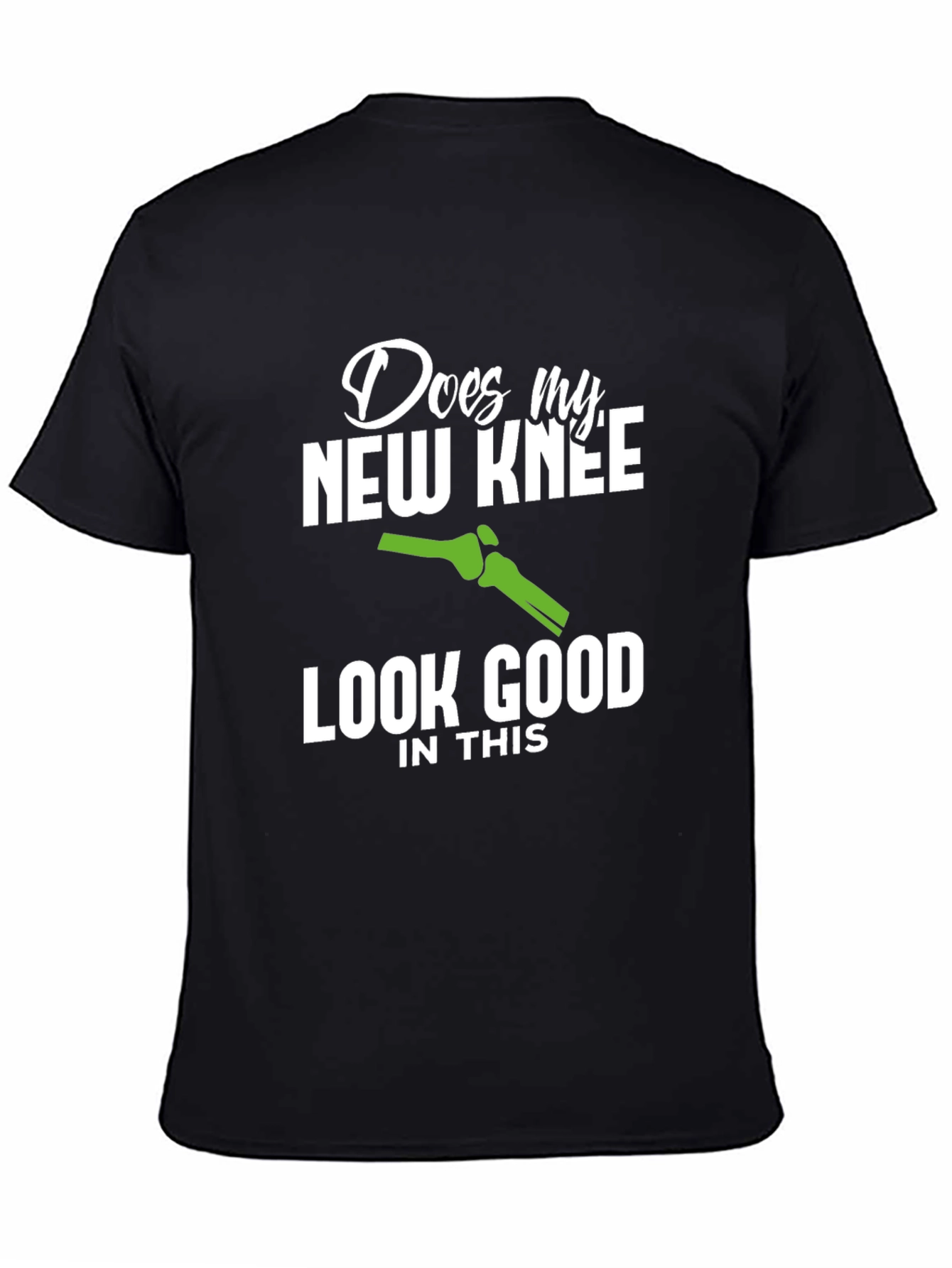 Camiseta Negra: Rodilla Nueva con Estilo