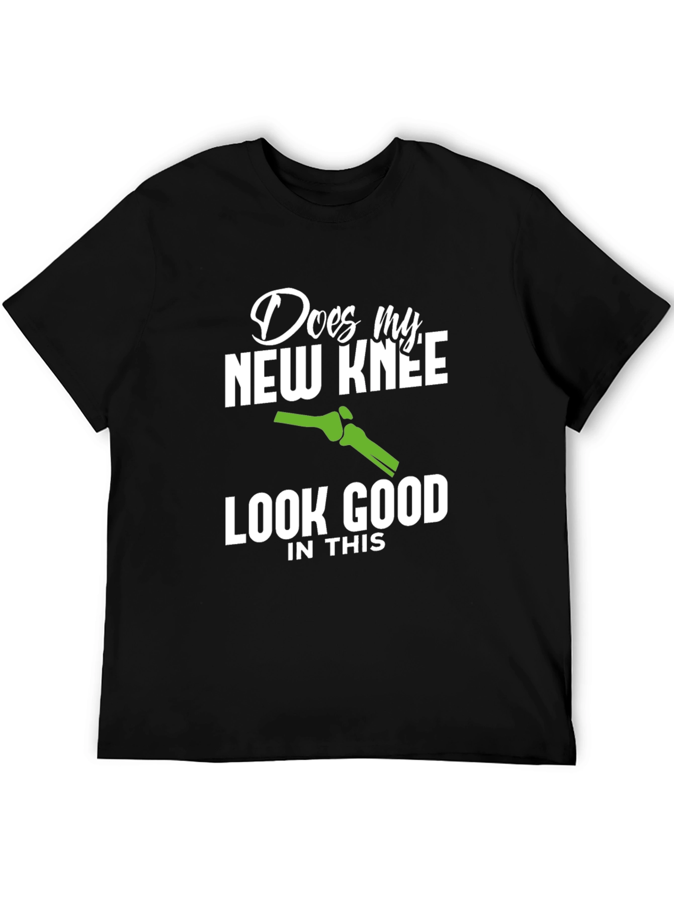 Camiseta Negra: Rodilla Nueva con Estilo