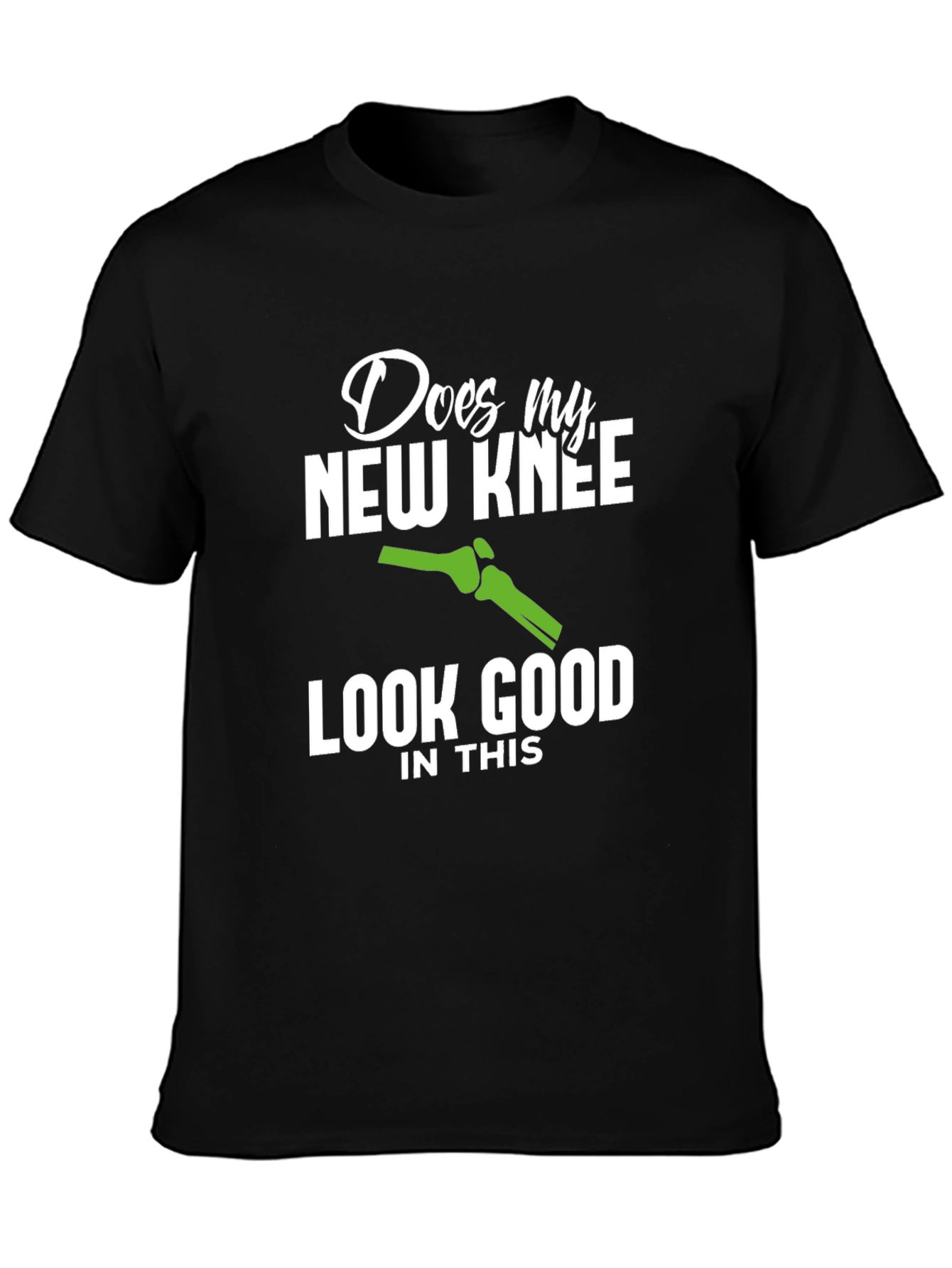 Camiseta Negra: Rodilla Nueva con Estilo