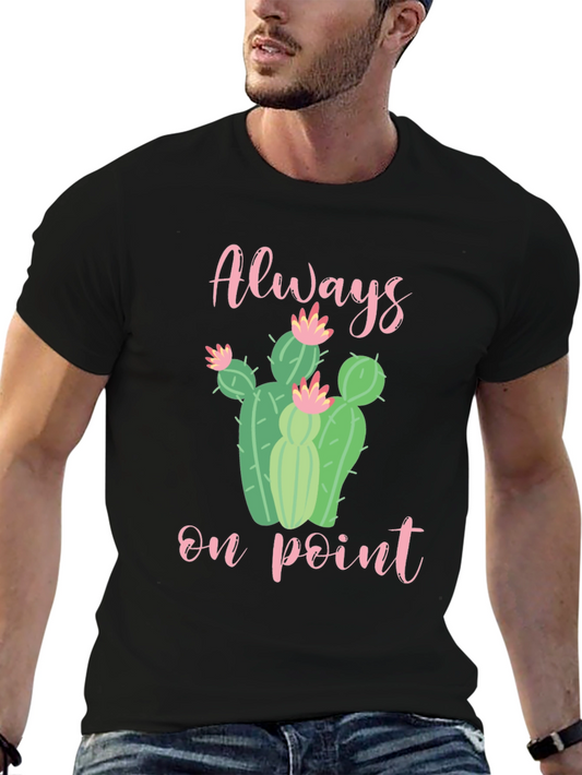 Camiseta Negra Cactus - Siempre a Punto