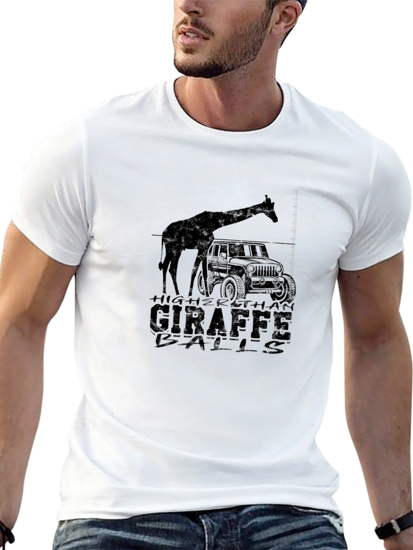Camiseta Negra Higher Than Giraffe Balls