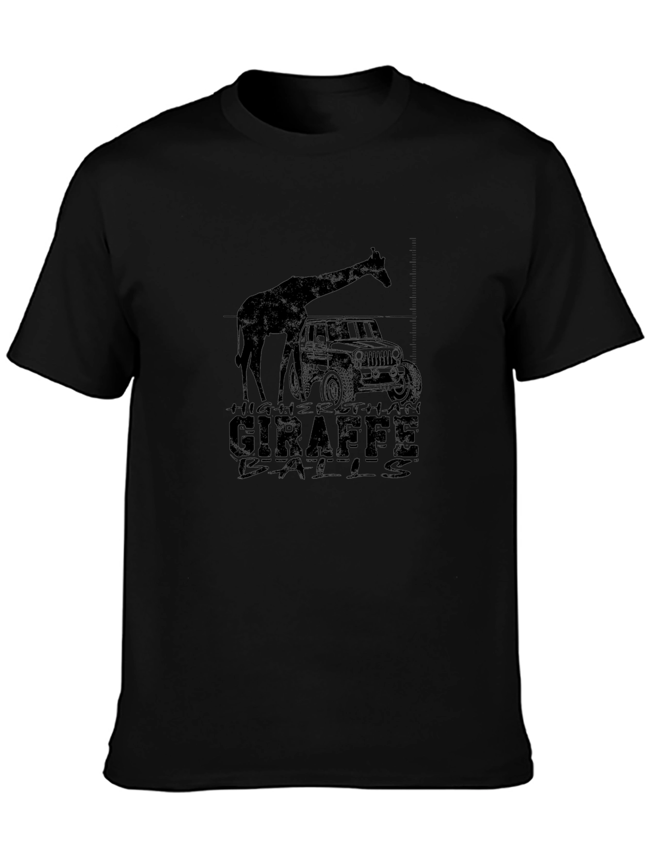 Camiseta Negra Higher Than Giraffe Balls