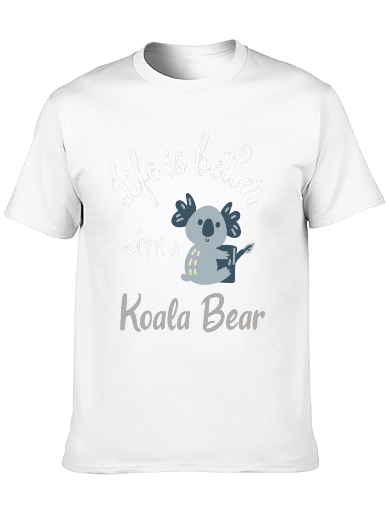 Camiseta Negra con Diseño de Koala Adorable